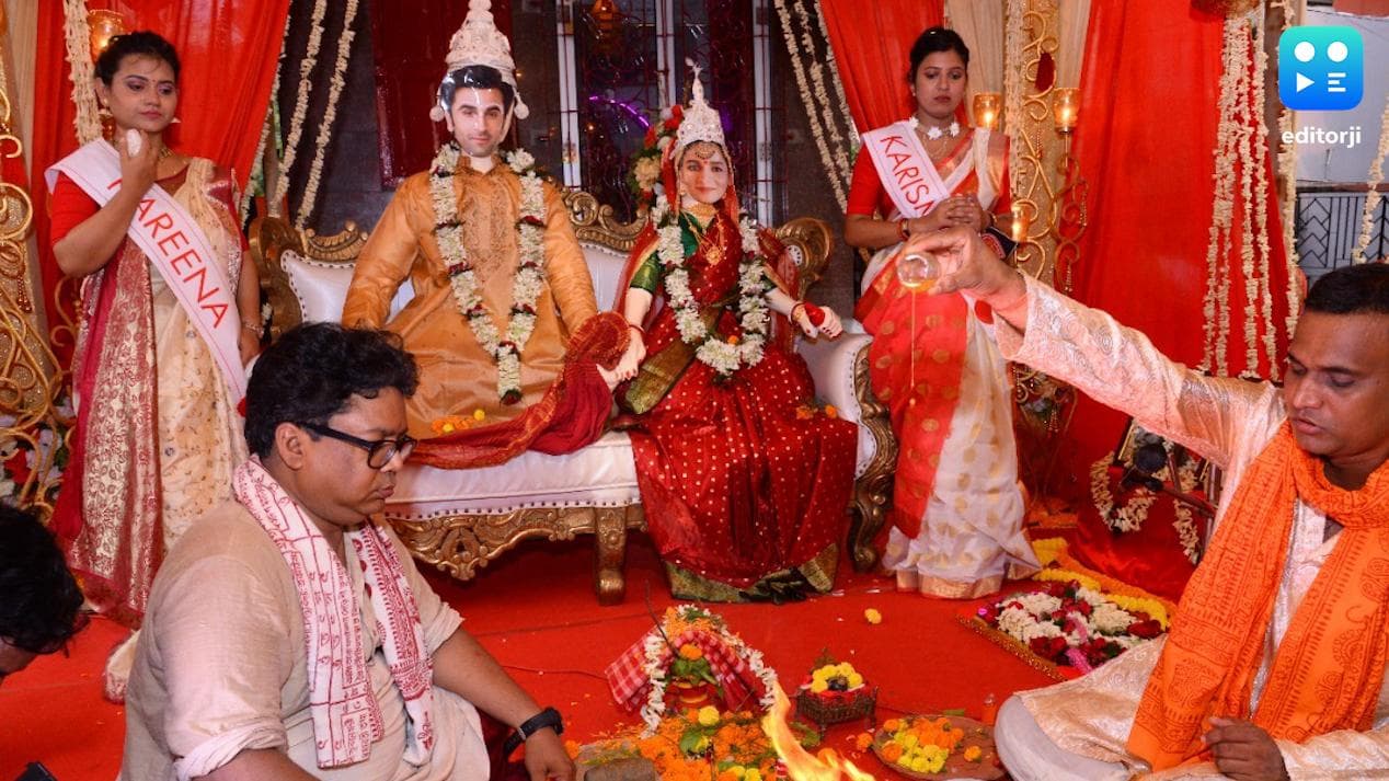 Ranbir-alia Kolkata wedding: ঘিয়ে পাঞ্জাবি-লাল বেনারসিতে বাঙালি সাজে রণবীর-আলিয়া, ব্যাপারখানা কী?