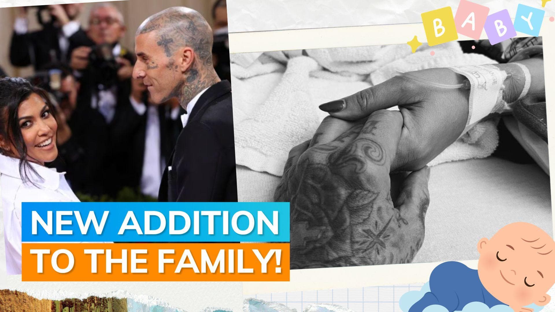 Kourtney Kardashian and Travis Barker welcome first child together