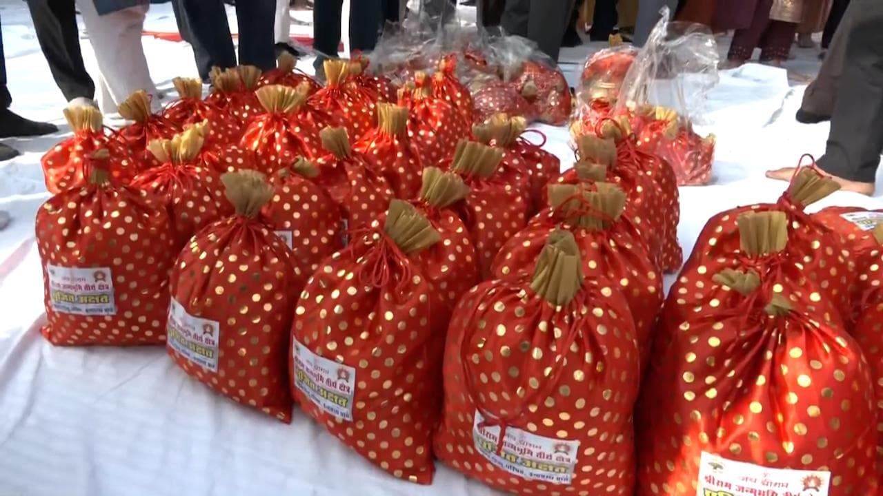 Ayodhya: 'Akshat' distribution begins ahead of Ram temple consecration		