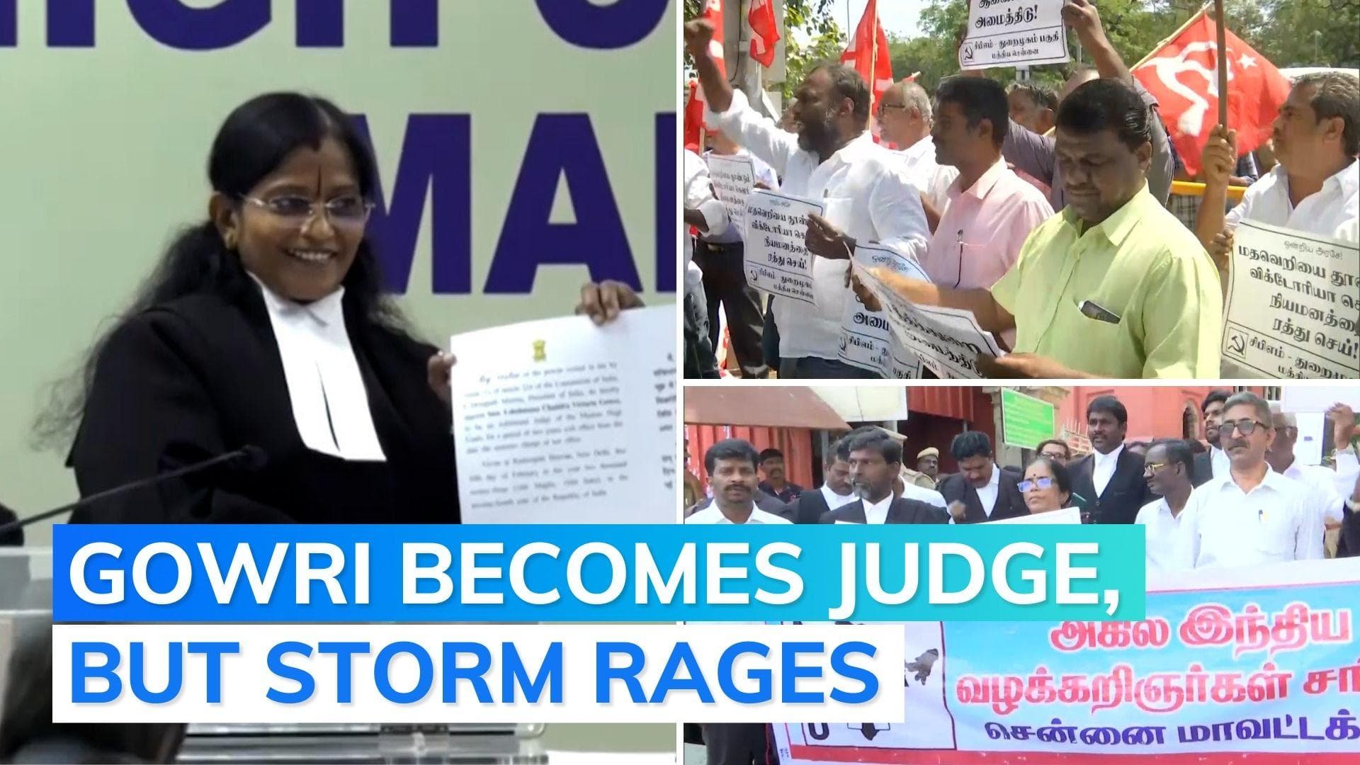 Protests break out as Victoria Gowri takes oath as Madras HC judge; Supreme Court junks challenge