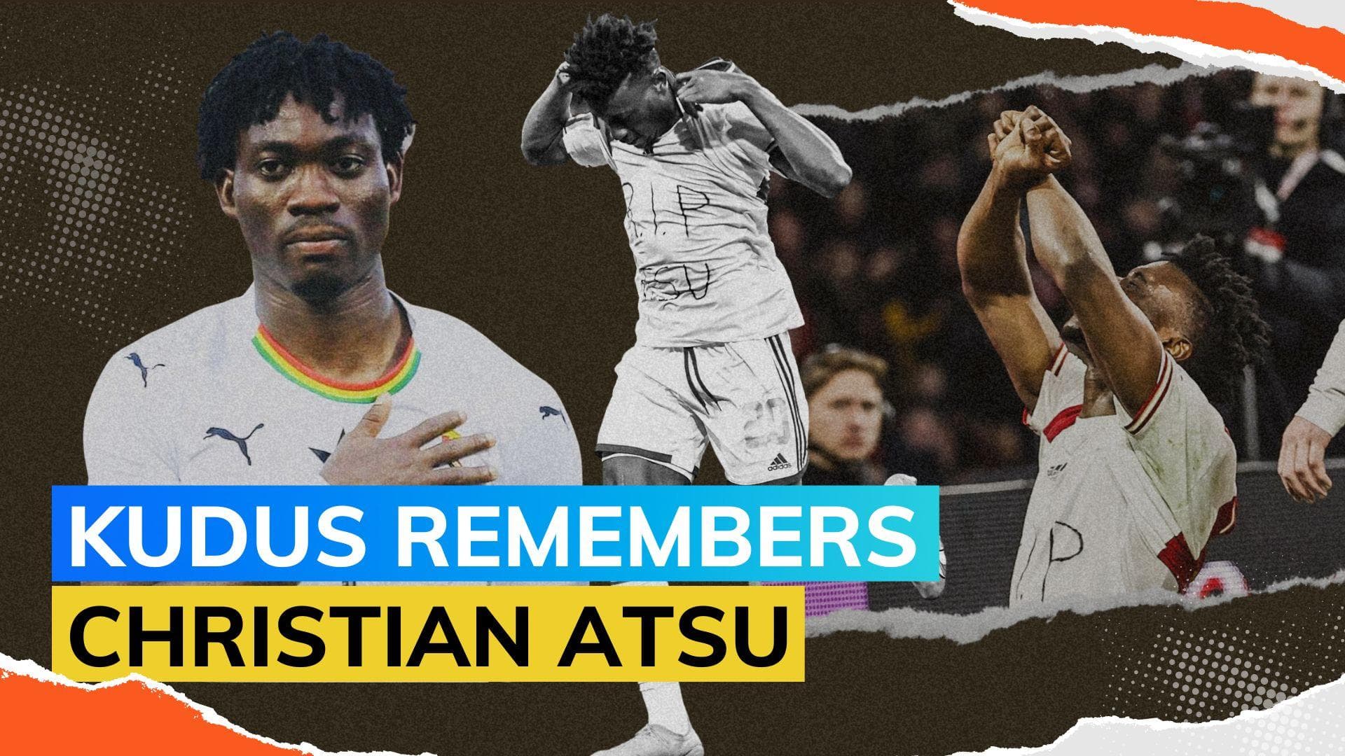 WATCH: Ajax player Mohammed Kudus pays tribute to Christian Atsu