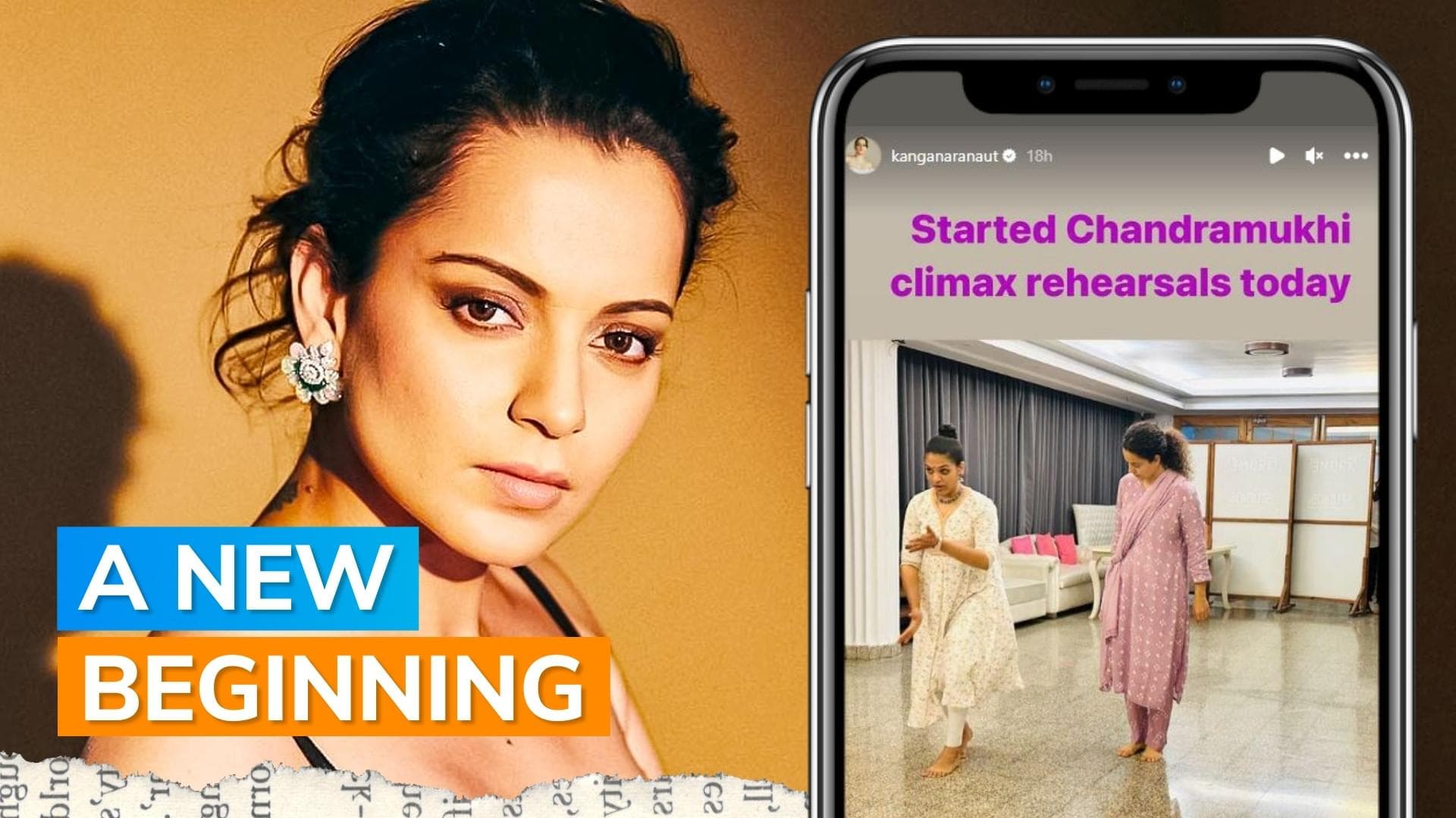 'Chandramukhi 2': Kangana Ranaut starts rehearsals for climax song, shares pictures