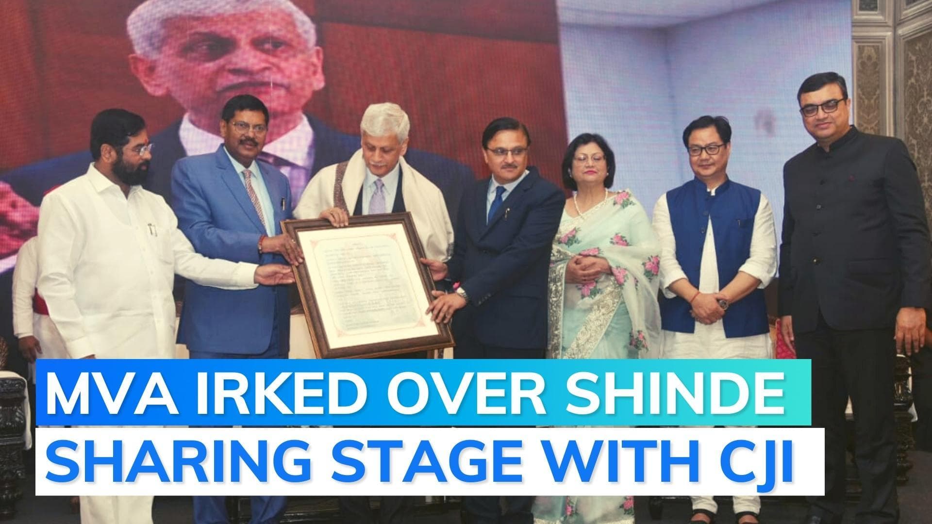 With rival Shiv Sena pleas in SC, MVA allies irked over Eknath Shinde sharing stage with CJI UU Lalit