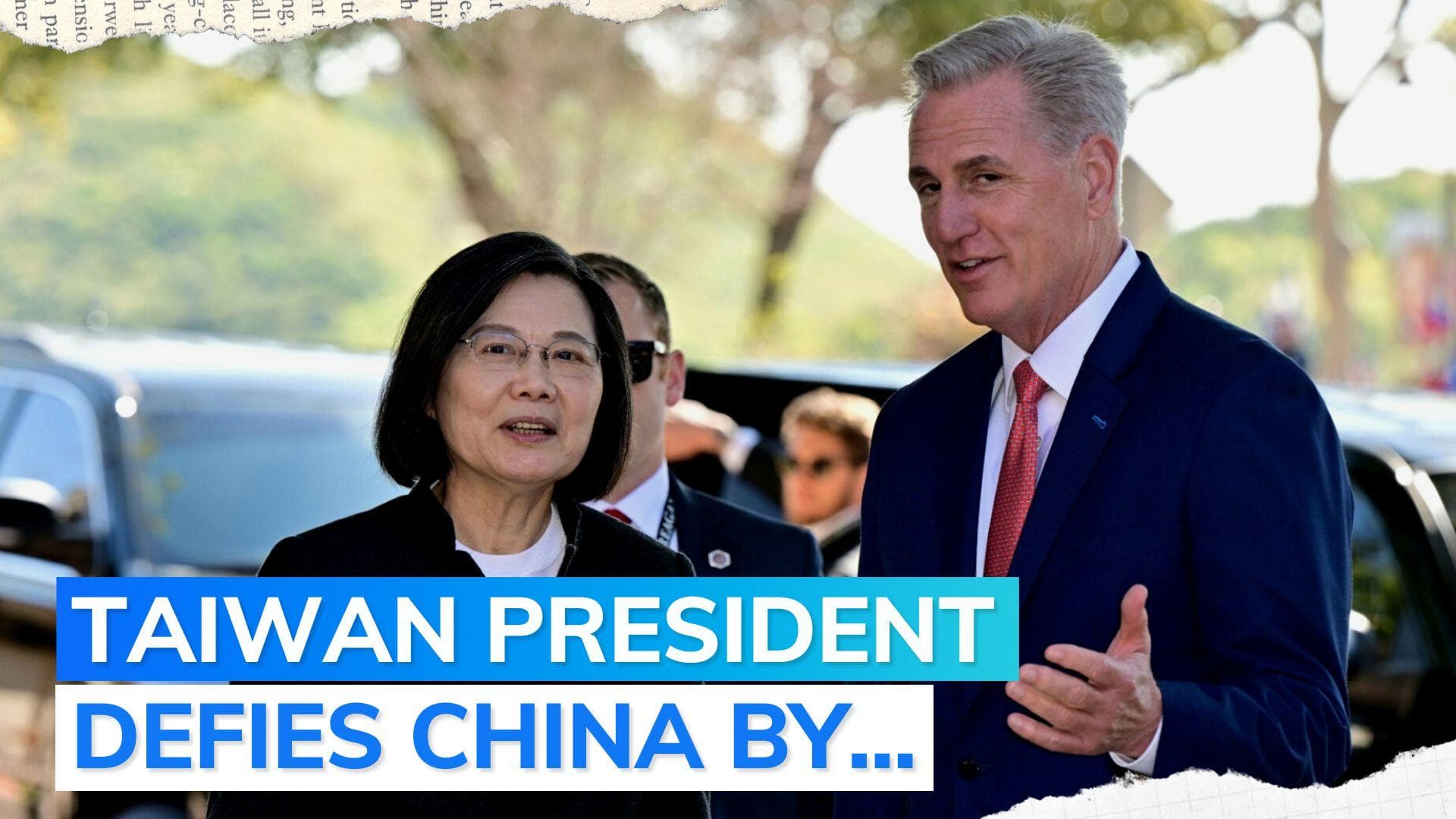 Taiwan President in America, meets US House Speaker amid China tension