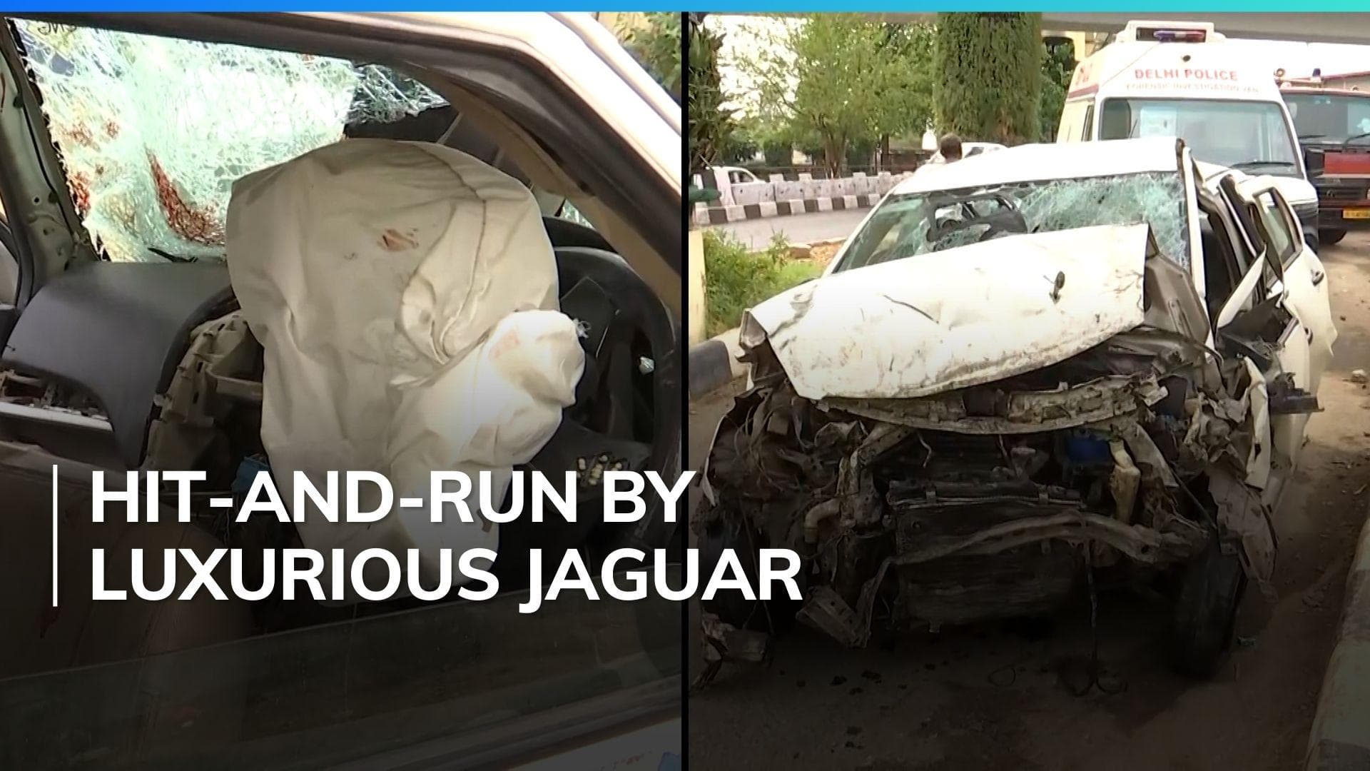 3 injured as speeding Jaguar hits multiple vehicles in Delhi