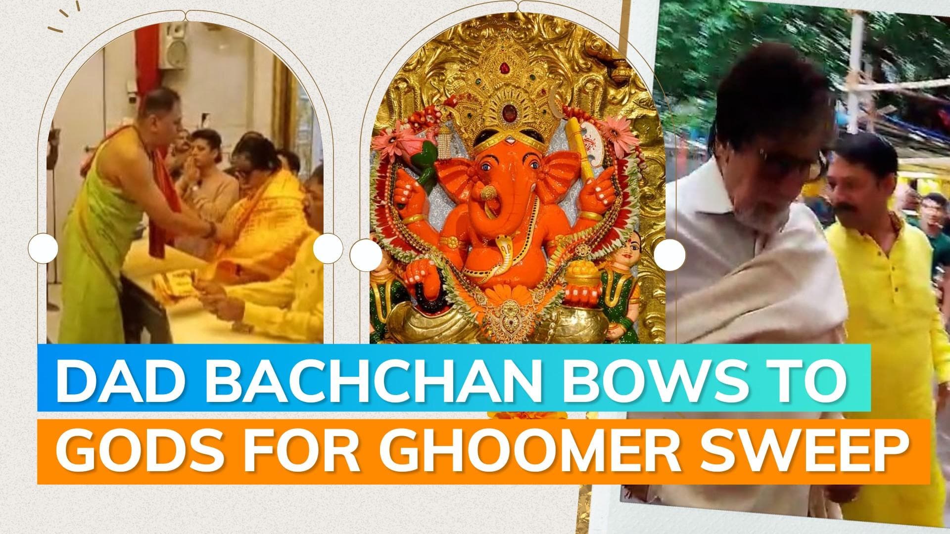 Amitabh Bachchan offers prayers at Siddhivinayak ahead of Abhishek Bachchan's ‘Ghoomer’ release | Watch