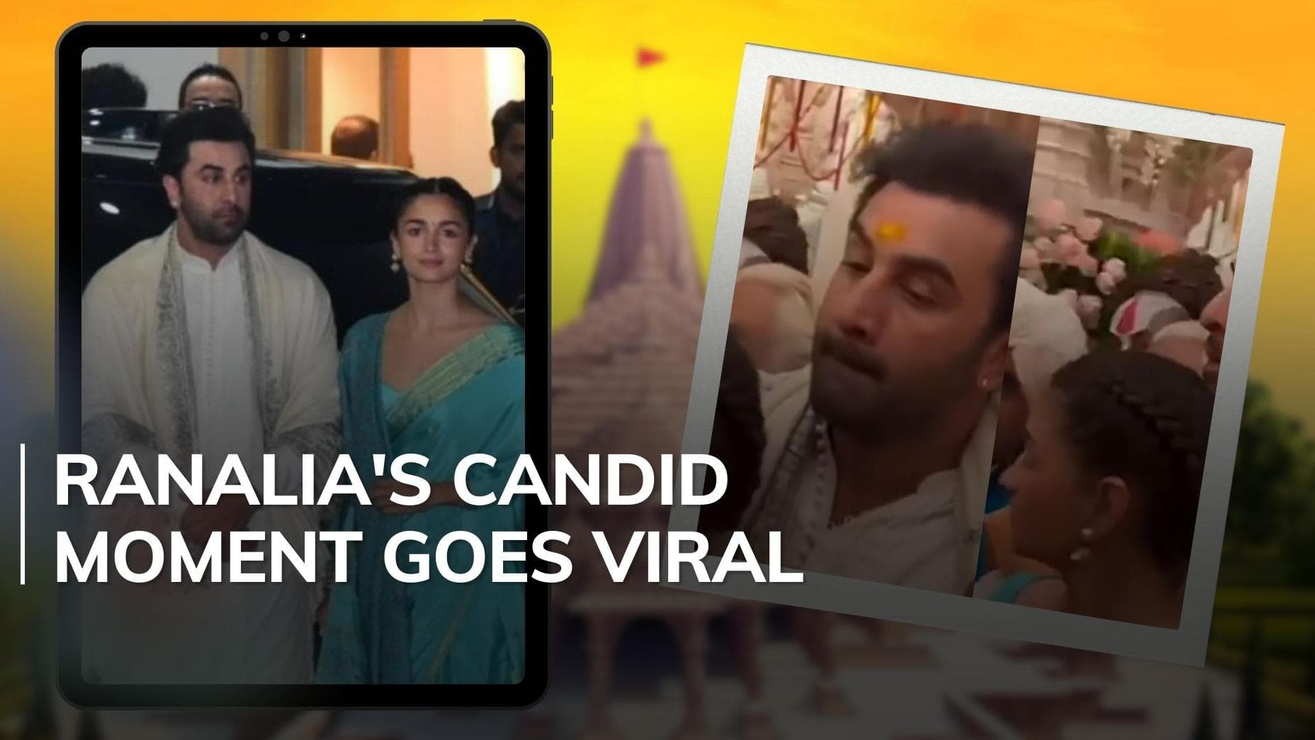 Ranbir Kapoor cues major husband goals as he protects Alia Bhatt from crowd in Ayodhya | WATCH 