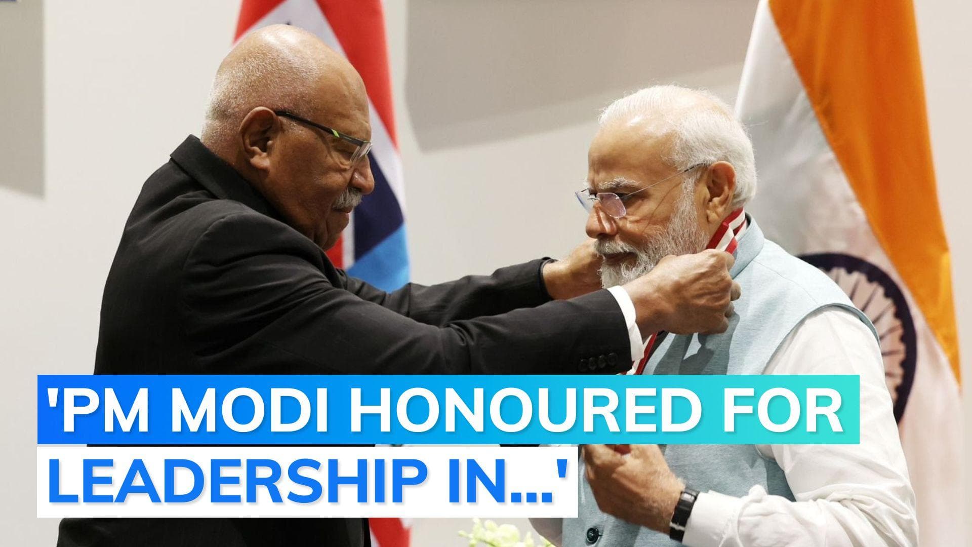 PM Modi accorded Fiji's highest honour - Companion of the Order of Fiji - after India-Pacific Summit