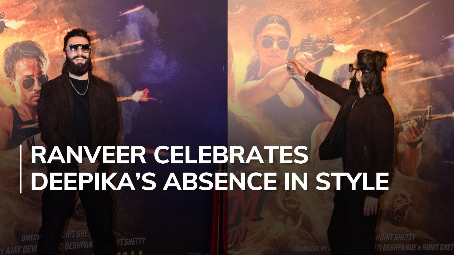 ‘Singham Again’ trailer launch: Ranveer kisses Deepika's poster; hails film as ‘Baby Singham's debut