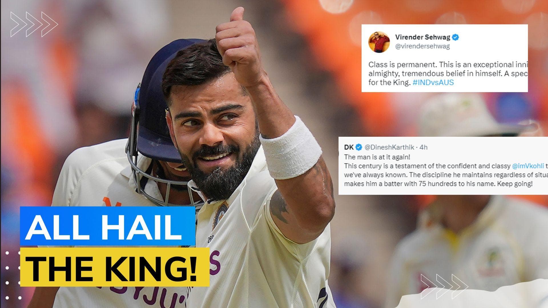 IND vs AUS: Cricketing fraternity lauds Virat Kohli after his gritty 186 in 4th Test