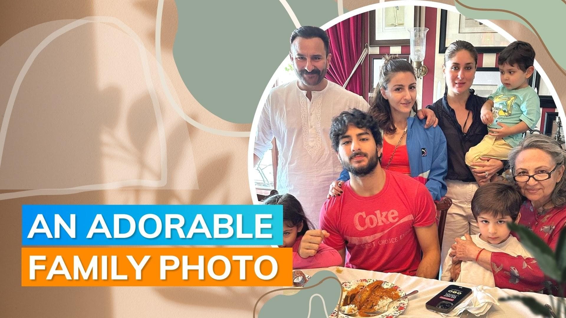 Kareena Kapoor, Saif Ali Khan, Sharmila Tagore, Soha pose for family picture with kids