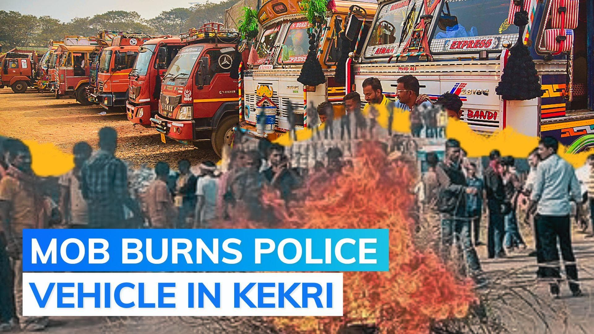 Truckers' protest turns violent: 3 cops injured in stone-pelting in Rajasthan