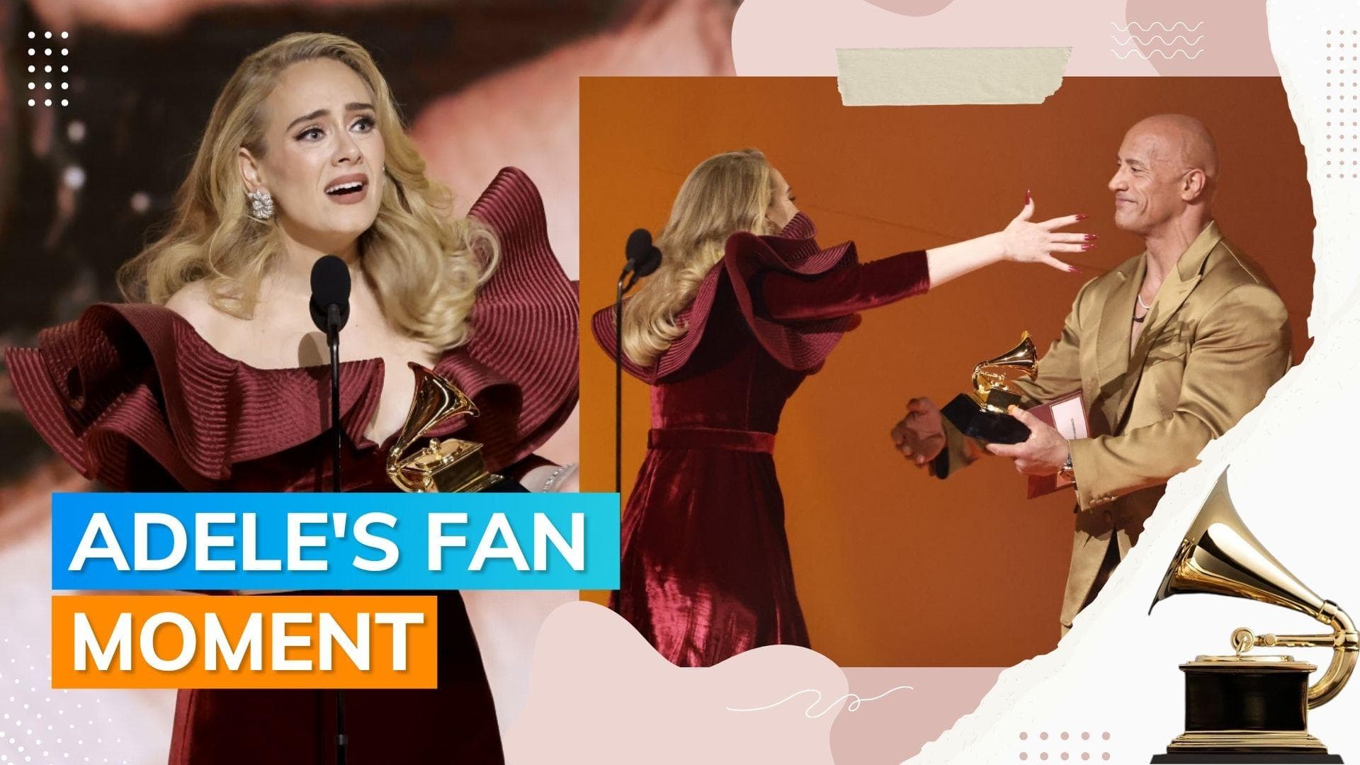 Grammys 2023: Adele's dream to meet Dwayne Johnson comes true, thanks to host Trevor Noah