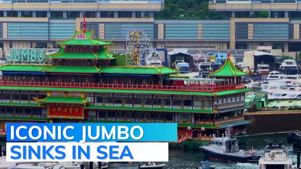 On camera: Hong Kong iconic Jumbo Floating Restaurant capsizes at sea
