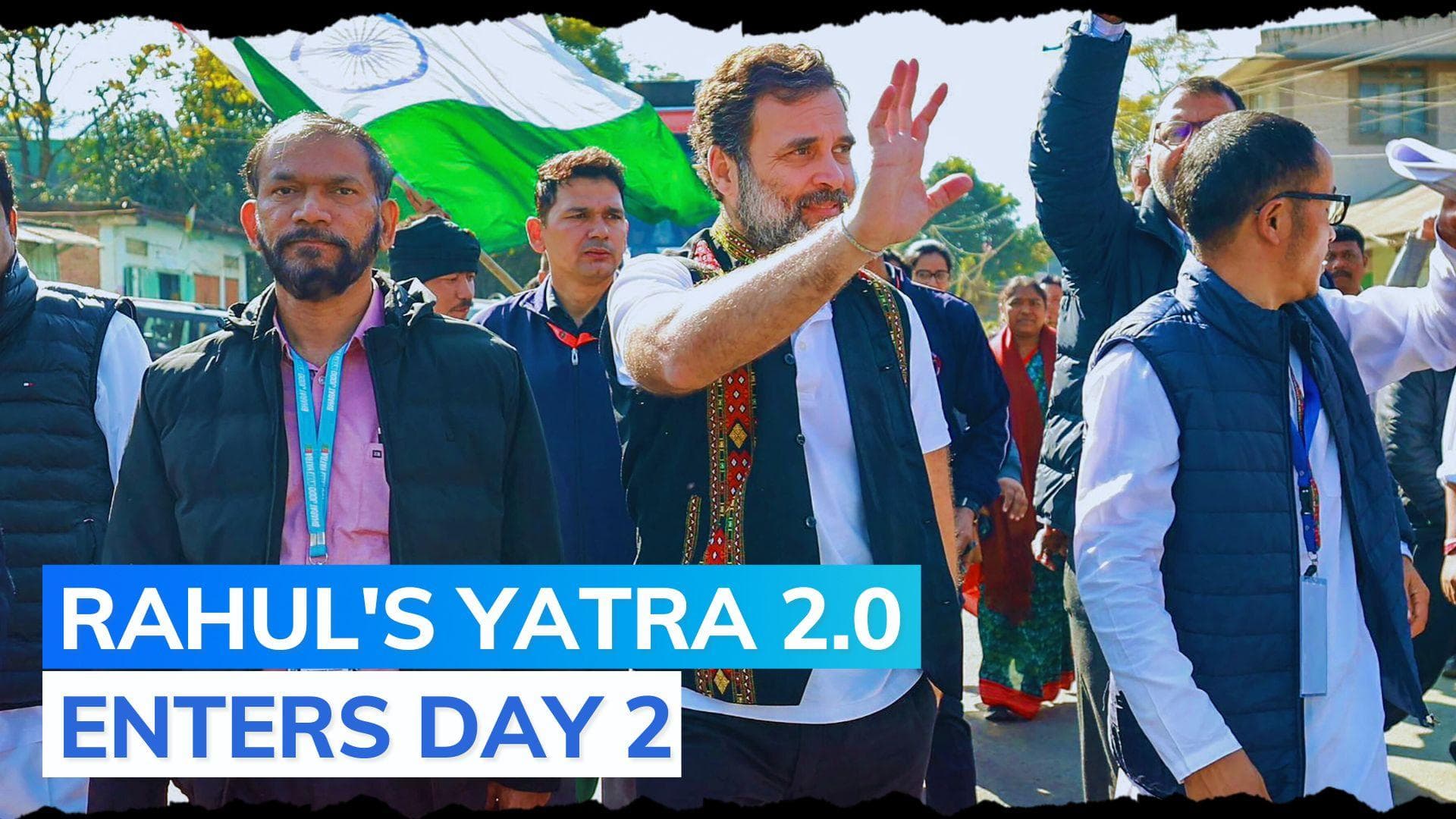 Rahul Gandhi's Bharat Jodo Nyaya Yatra resumes on Day 2 in Manipur 