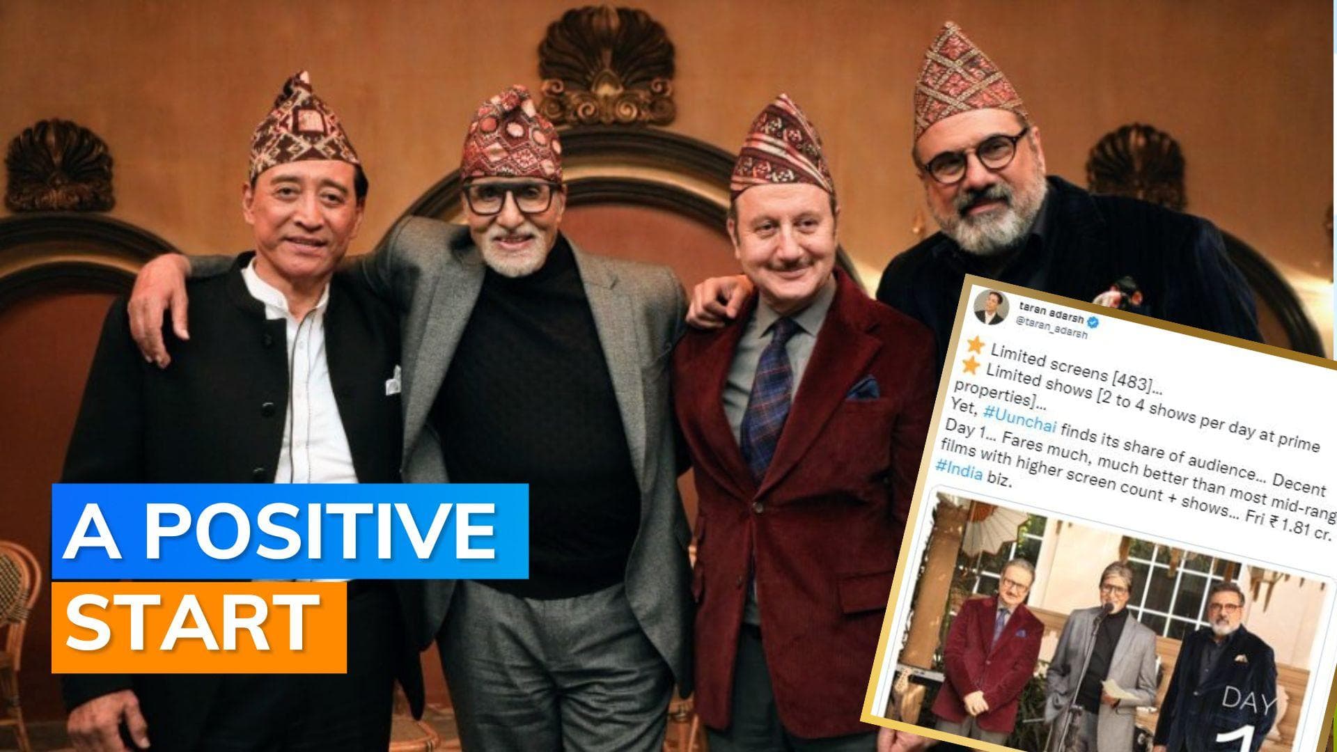 'Uunchai' box office day 1: Amitabh Bachchan, Anupam Kher and Boman Irani starrer collects ₹1.81 cr