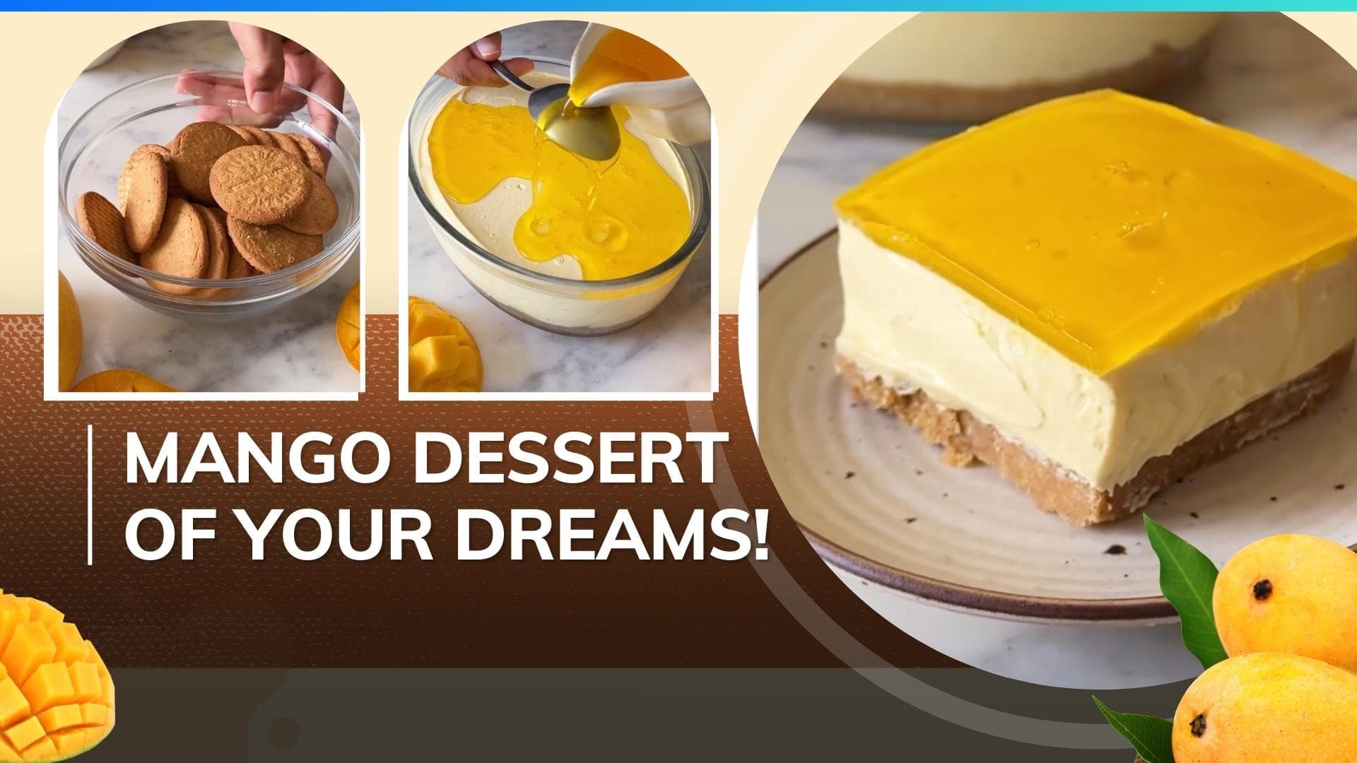 Impress family and friends with this quick no-bake mango cheesecake, recipe here
