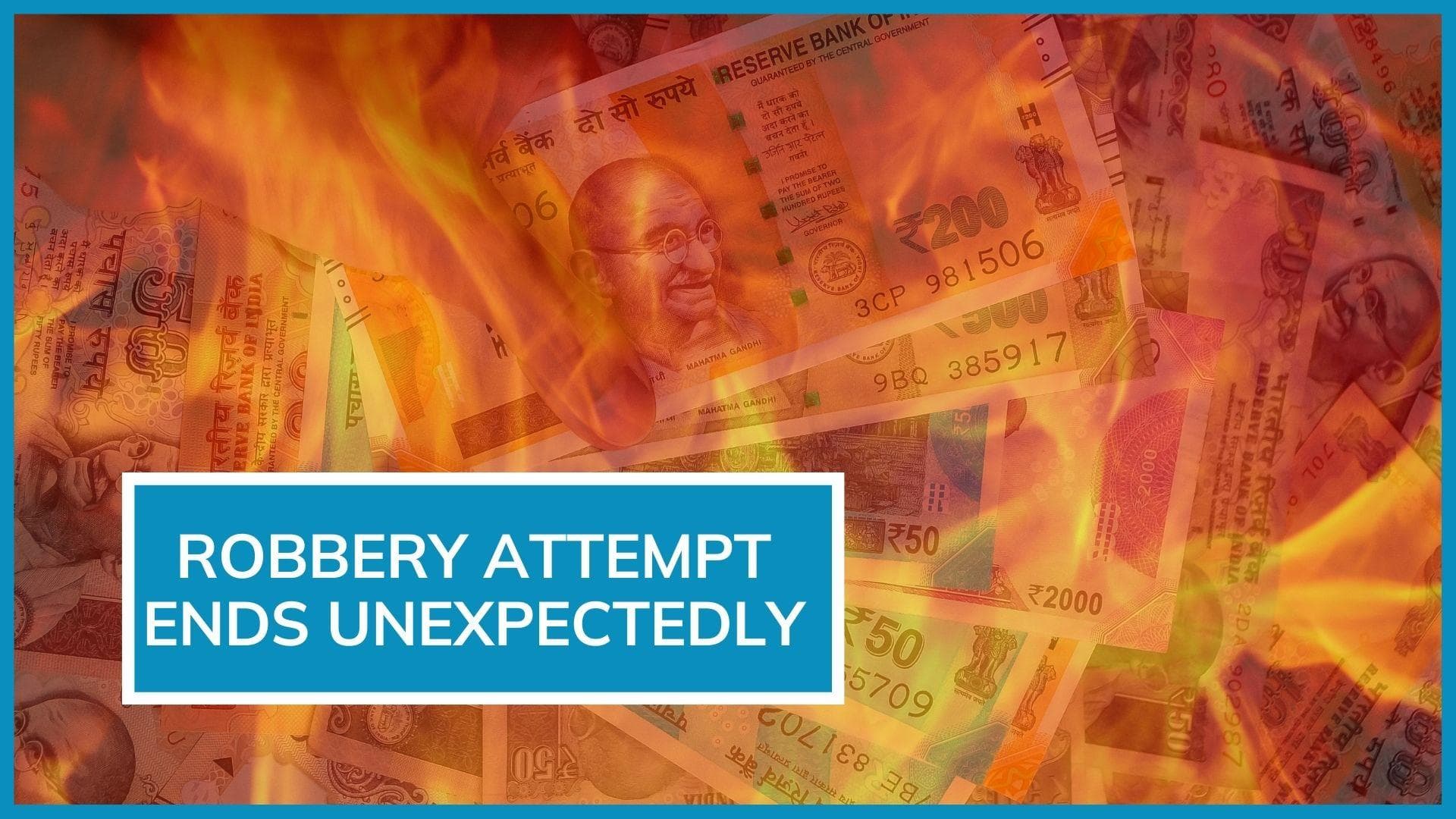 Thieves break open ATM, accidentally set cash worth over Rs 19 lakh on fire