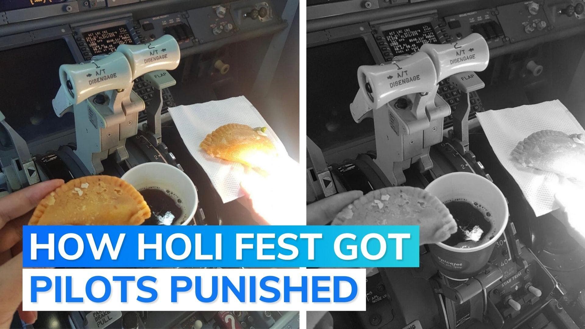 SpiceJet pilots in trouble for 'Holi inside cockpit, keeping coffee on flight deck console'