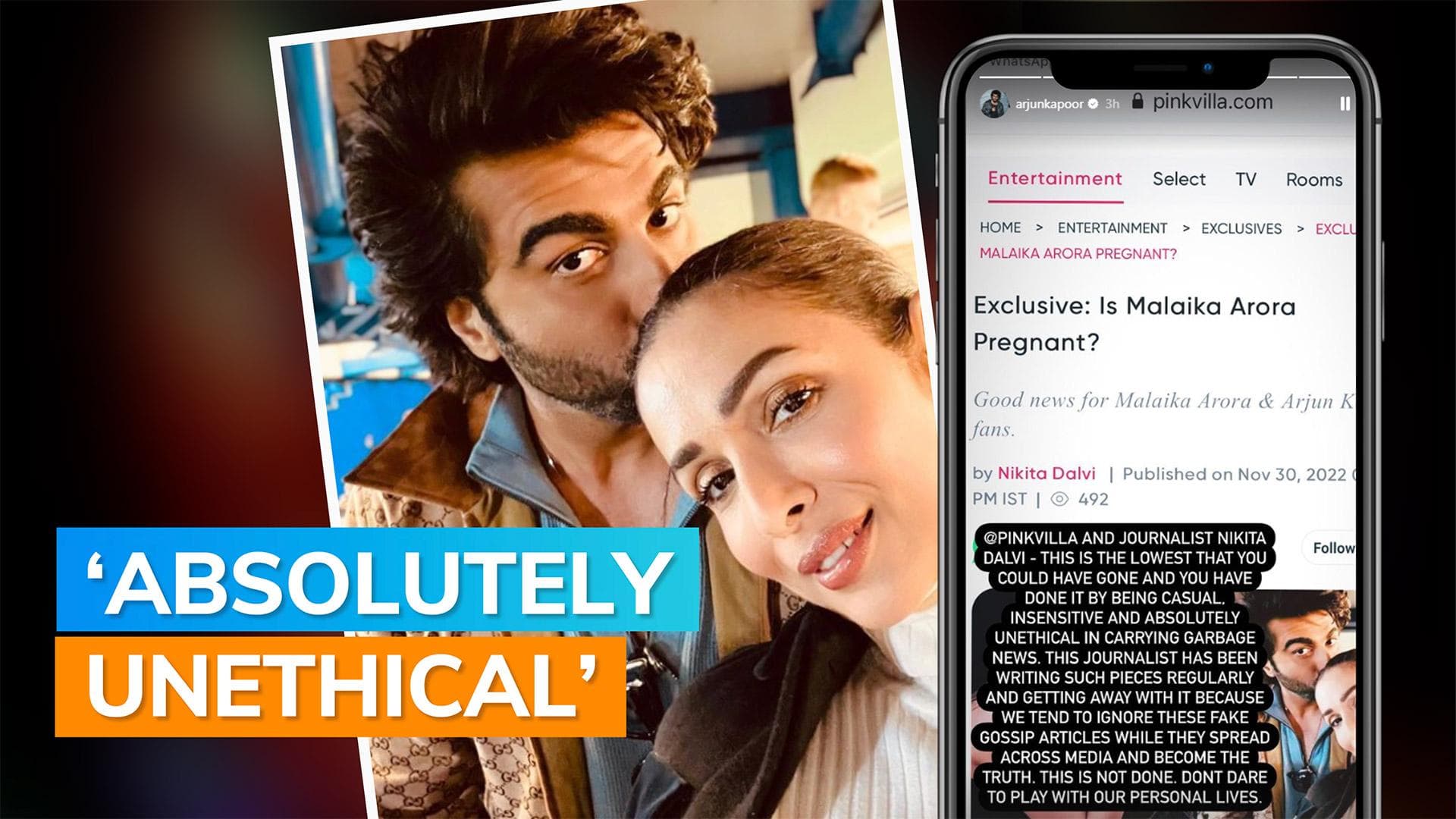 Arjun Kapoor and Malaika Arora slam report claiming actor is pregnant