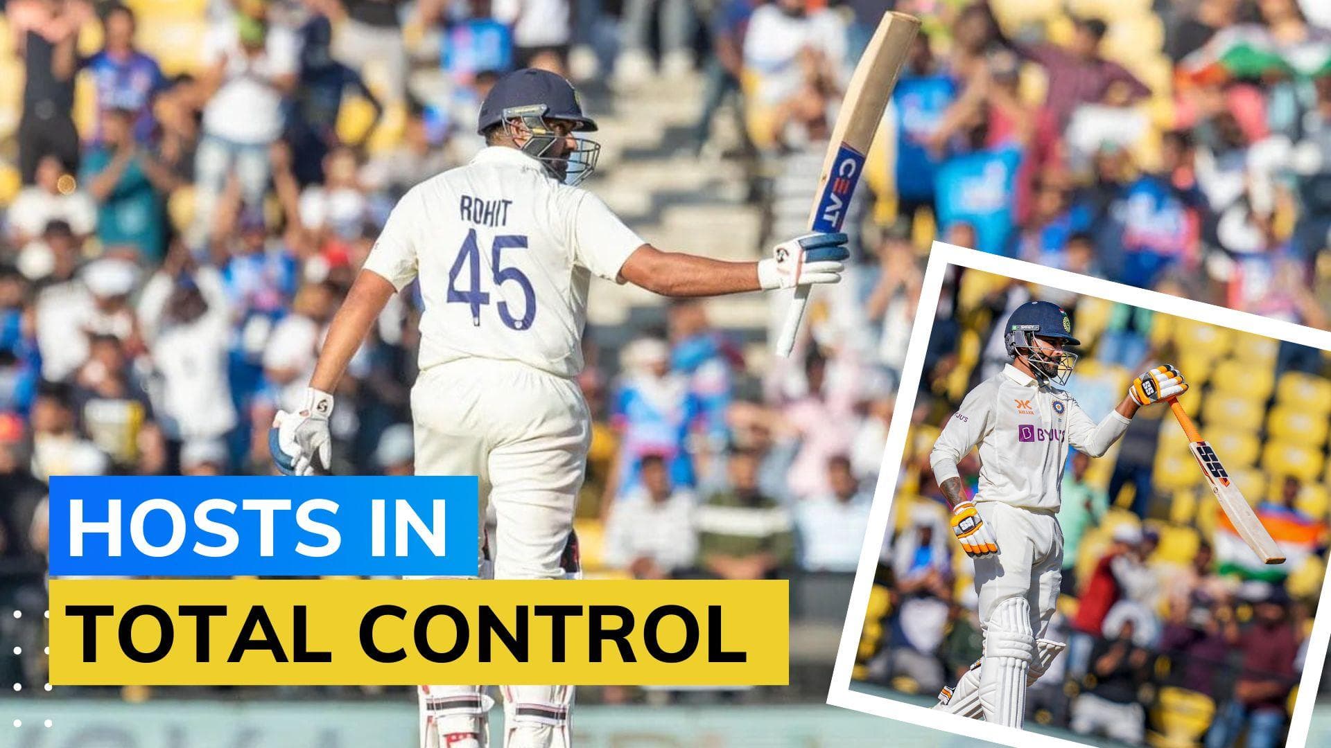 IND vs AUS: Jadeja-Axar pile more misery on Australia after Rohit's ton