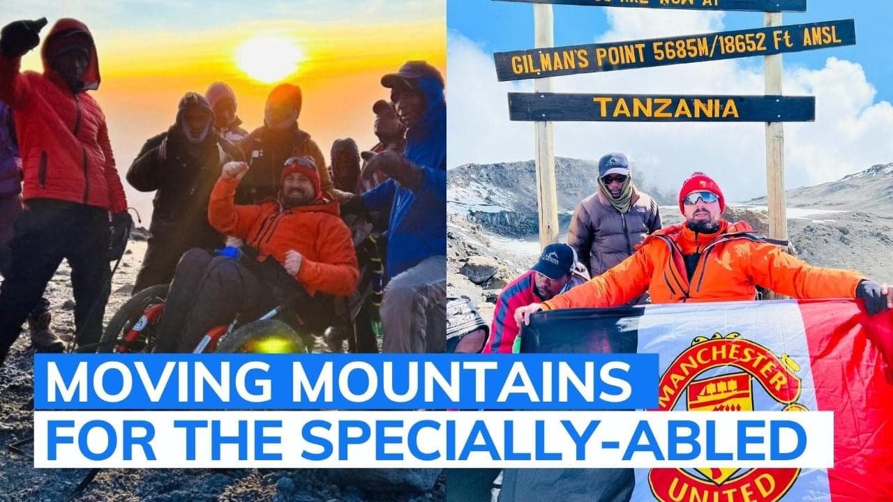 British man disabled due to Manchester bombing scales Africa's highest peak in a wheelchair