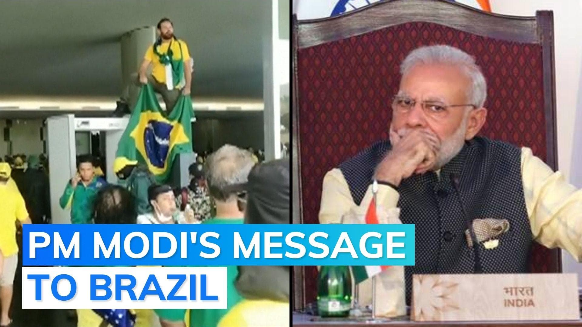 Brazil riots: PM Modi reacts to 'news of vandalism', says 'deeply concerned' after govt buildings attacked in Brasilia