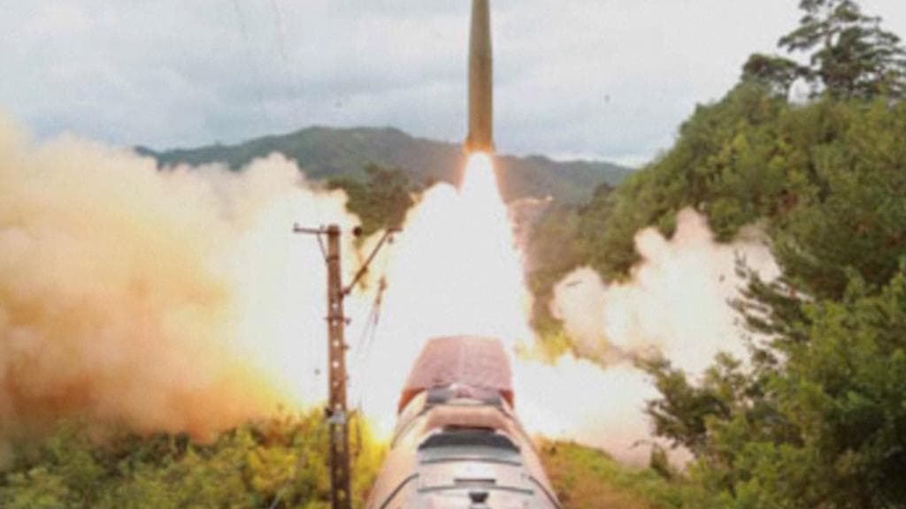 North Korea showcases rail-borne missile test, South Korea tests ballistic missiles 