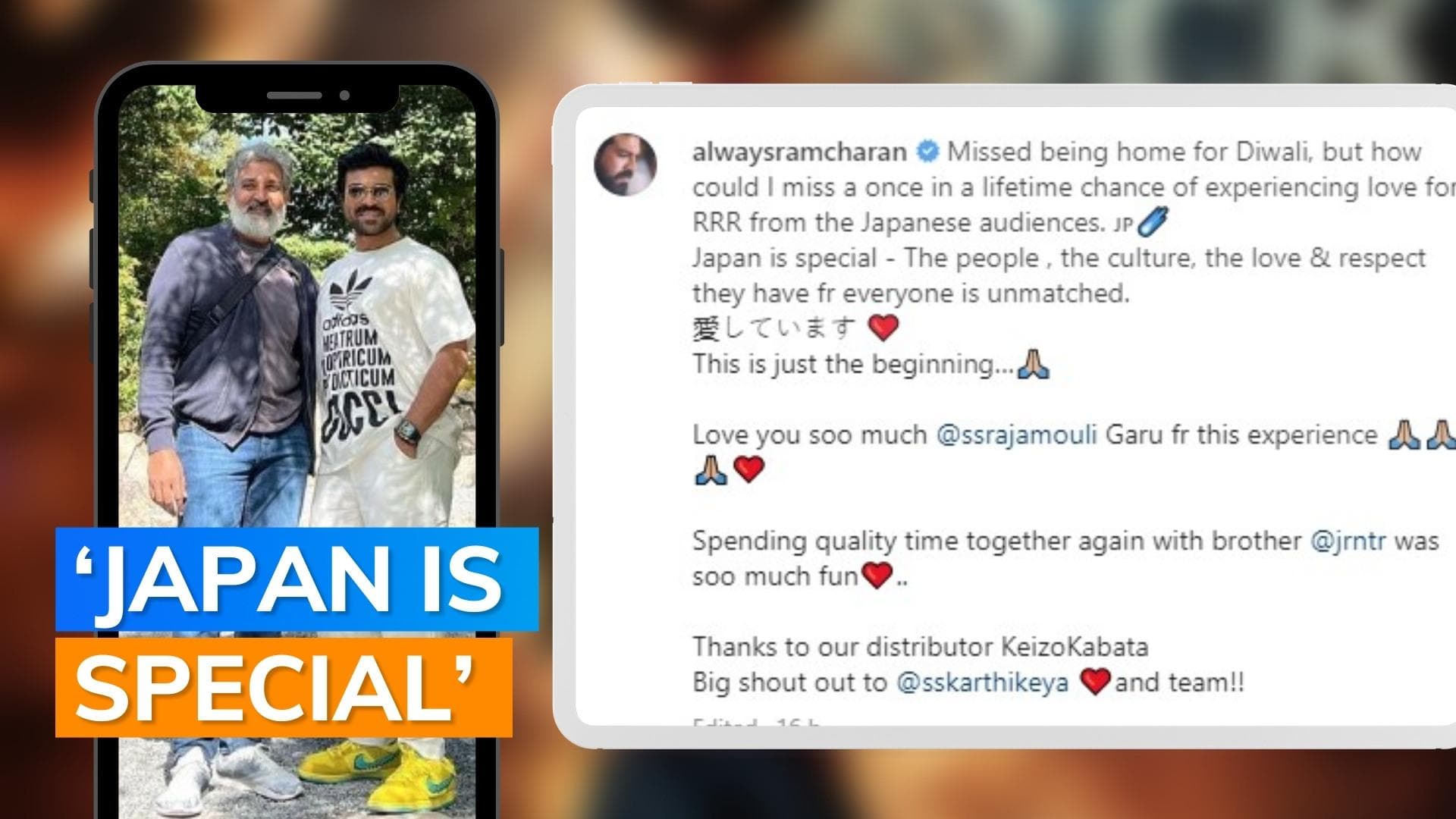 Ram Charan misses Diwali at home, calls ‘RRR's Japan release 'once in a lifetime' opportunity