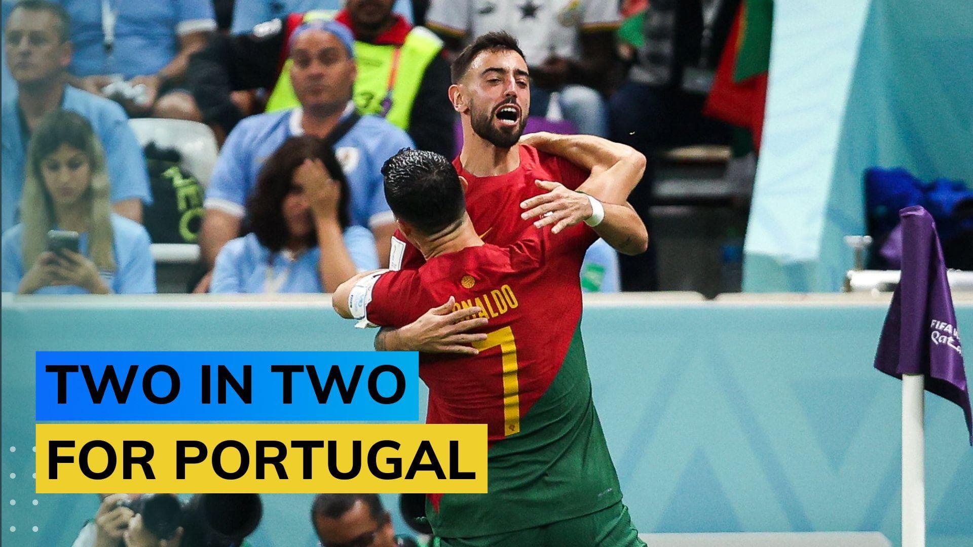 FIFA World Cup 2022: Bruno Fernandes powers Portugal into last 16, beat Uruguay 2-0
