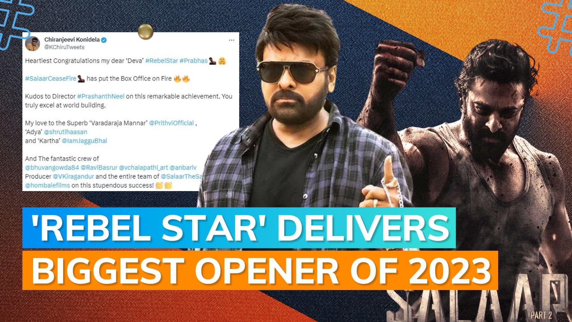 Chiranjeevi gives shoutout to Prabhas-starrer 'Salaar'; says 'the film has put box office on fire'