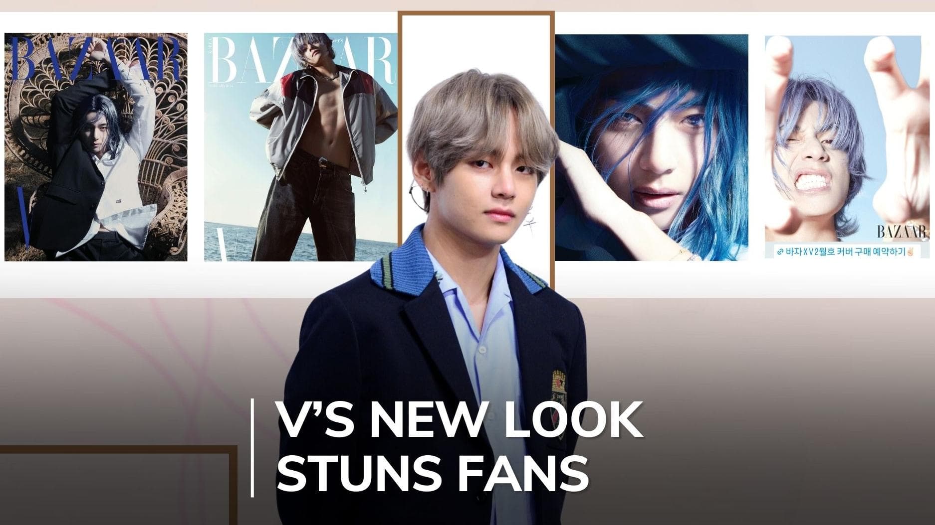 BTS member Taehyung aka V looks like an Anime character in this magazine cover; pictures inside