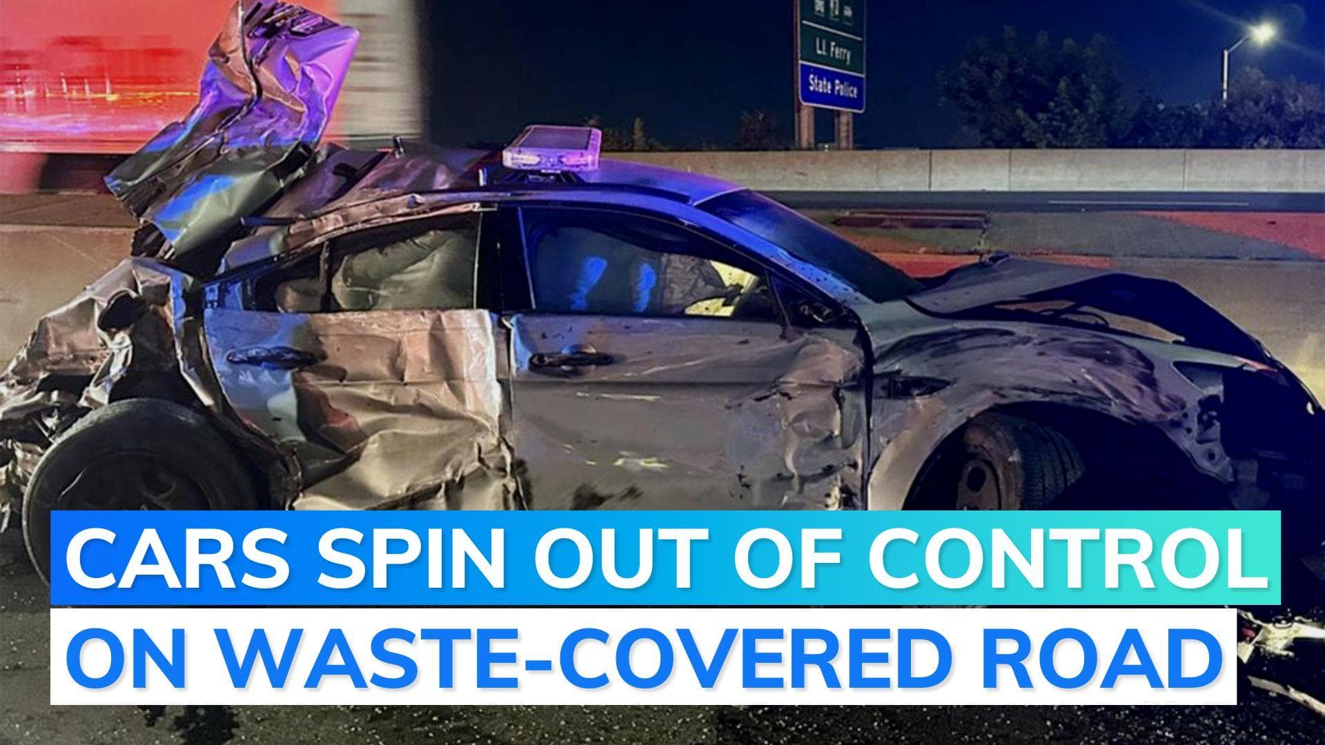 USA: Human waste leaking from truck causes car crashes on Connecticut highway