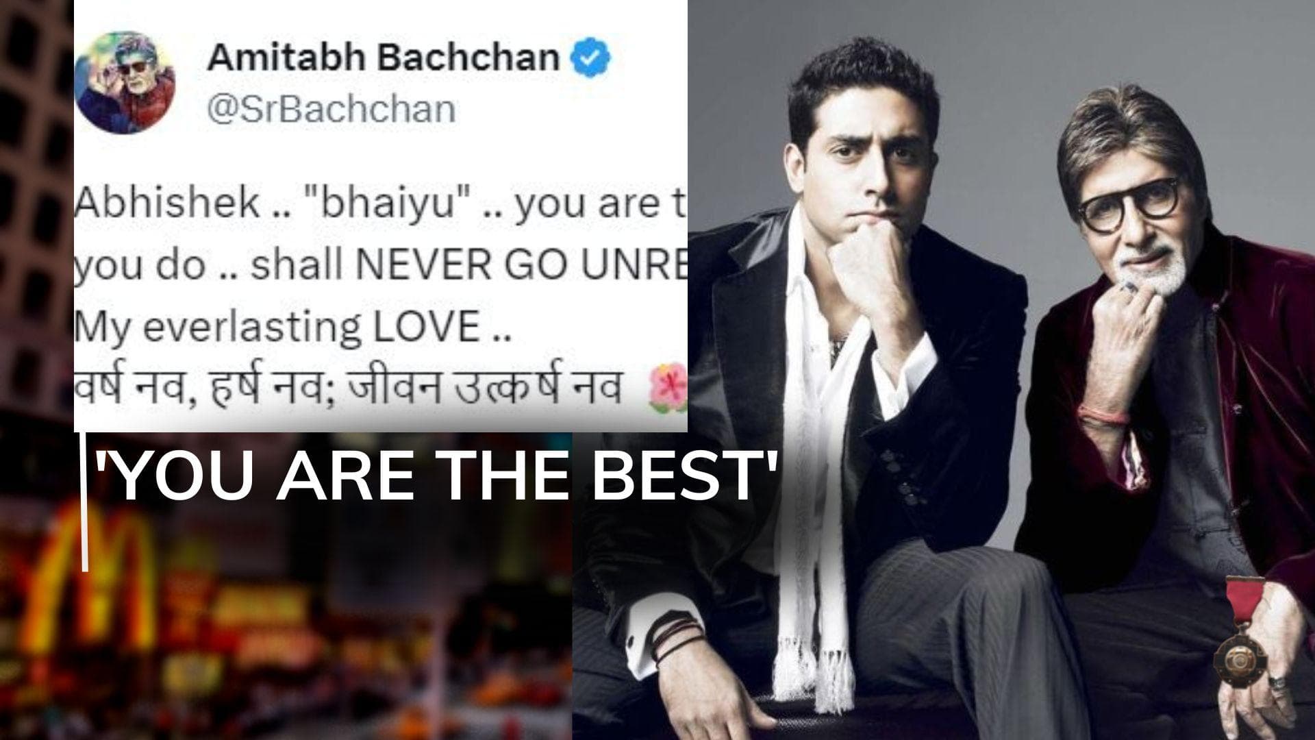 Amitabh Bachchan wishes Abhishek Bachchan on his birthday, calls him his 'everlasting love'