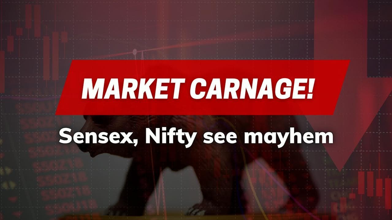 Market Carnage: Sensex, Nifty see mayhem in Monday's trade