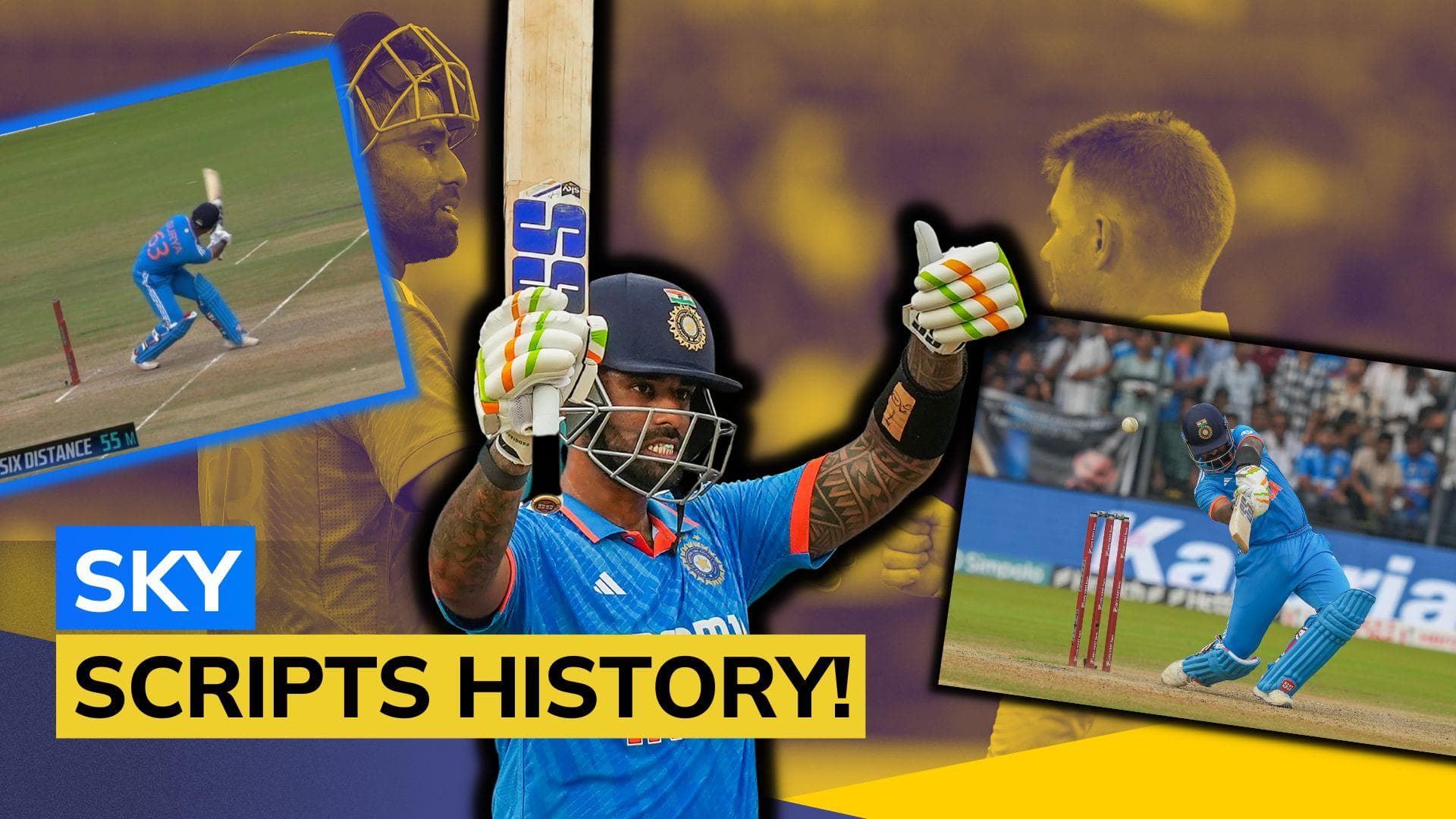 Watch! Suryakumar Yadav smashes 4 consecutive sixes | India vs Australia