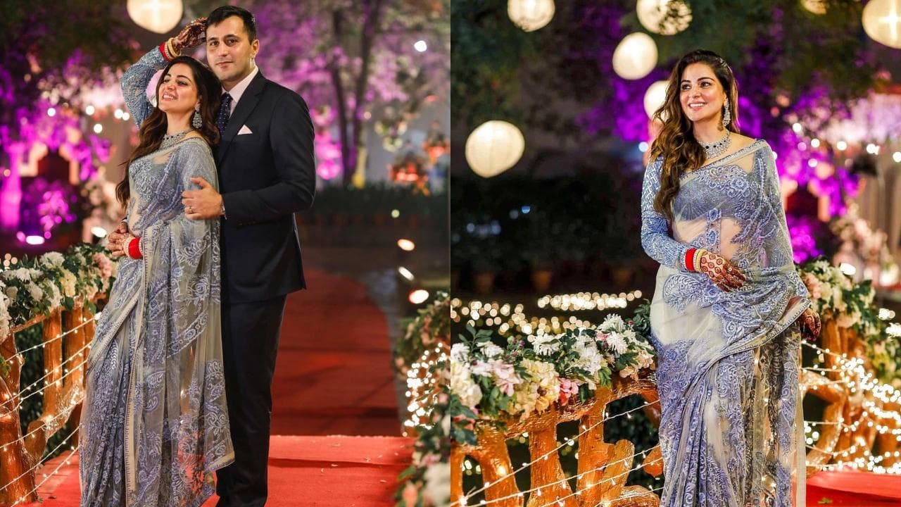 Shraddha Arya Reception: श्रद्धा आर्या का रिसेप्शन में दिखा खूबसूरत अंदाज, पति के साथ दिए रोमांटिक पोज