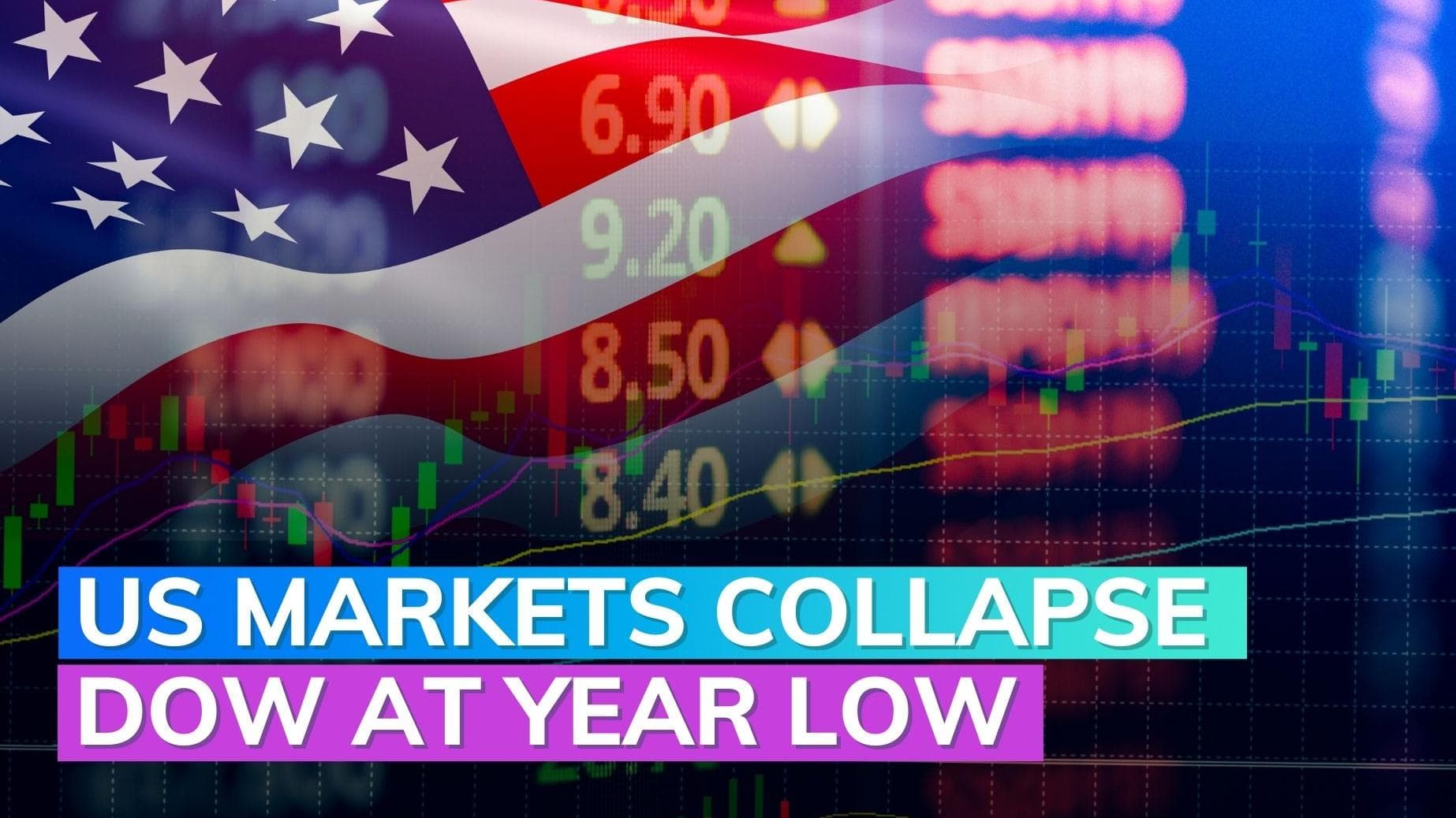 US markets collapse, Dow sinks 700 points to year low
