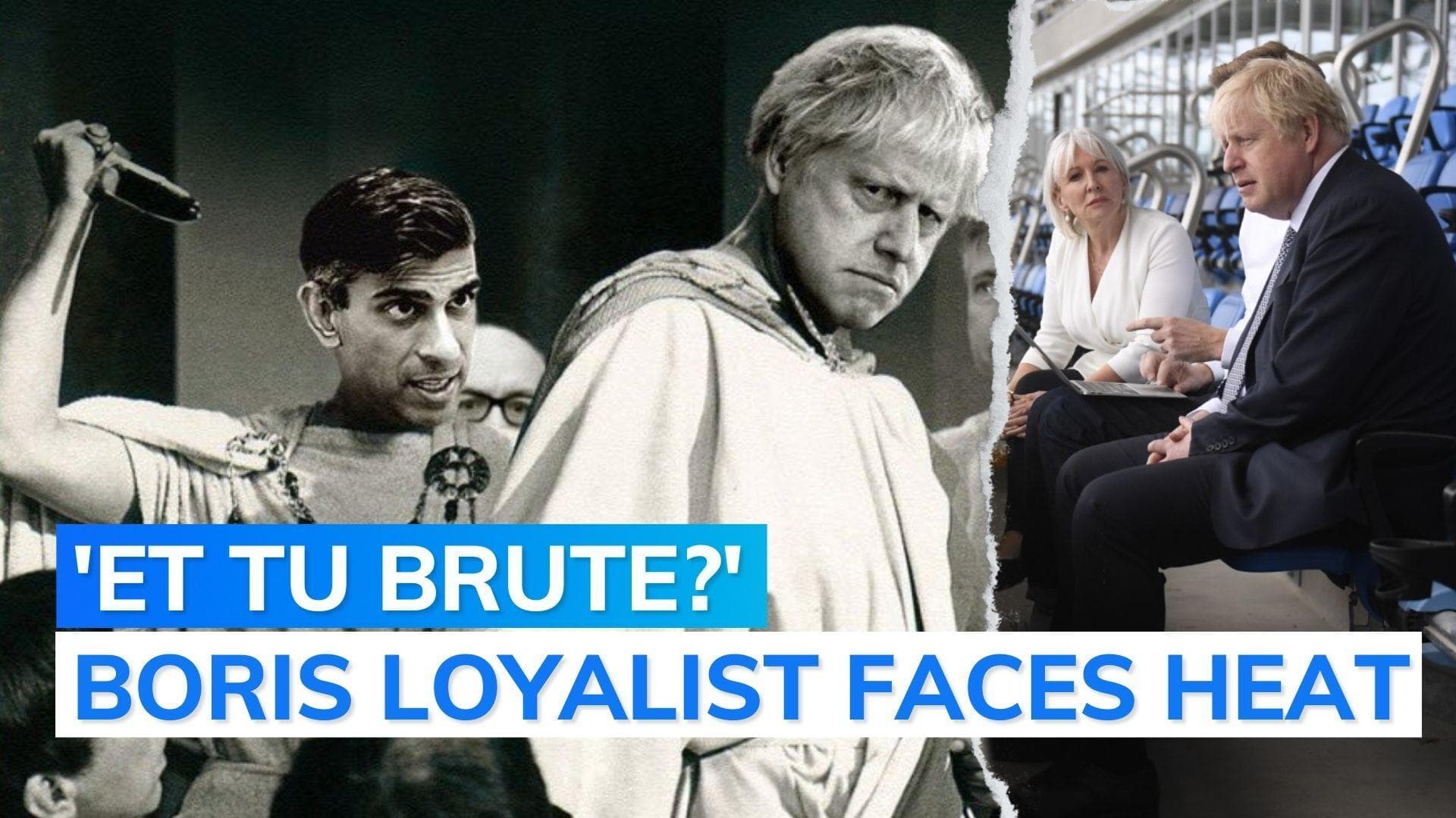 Boris Johnson loyalist faces flak for retweeting image of Rishi Sunak as Brutus