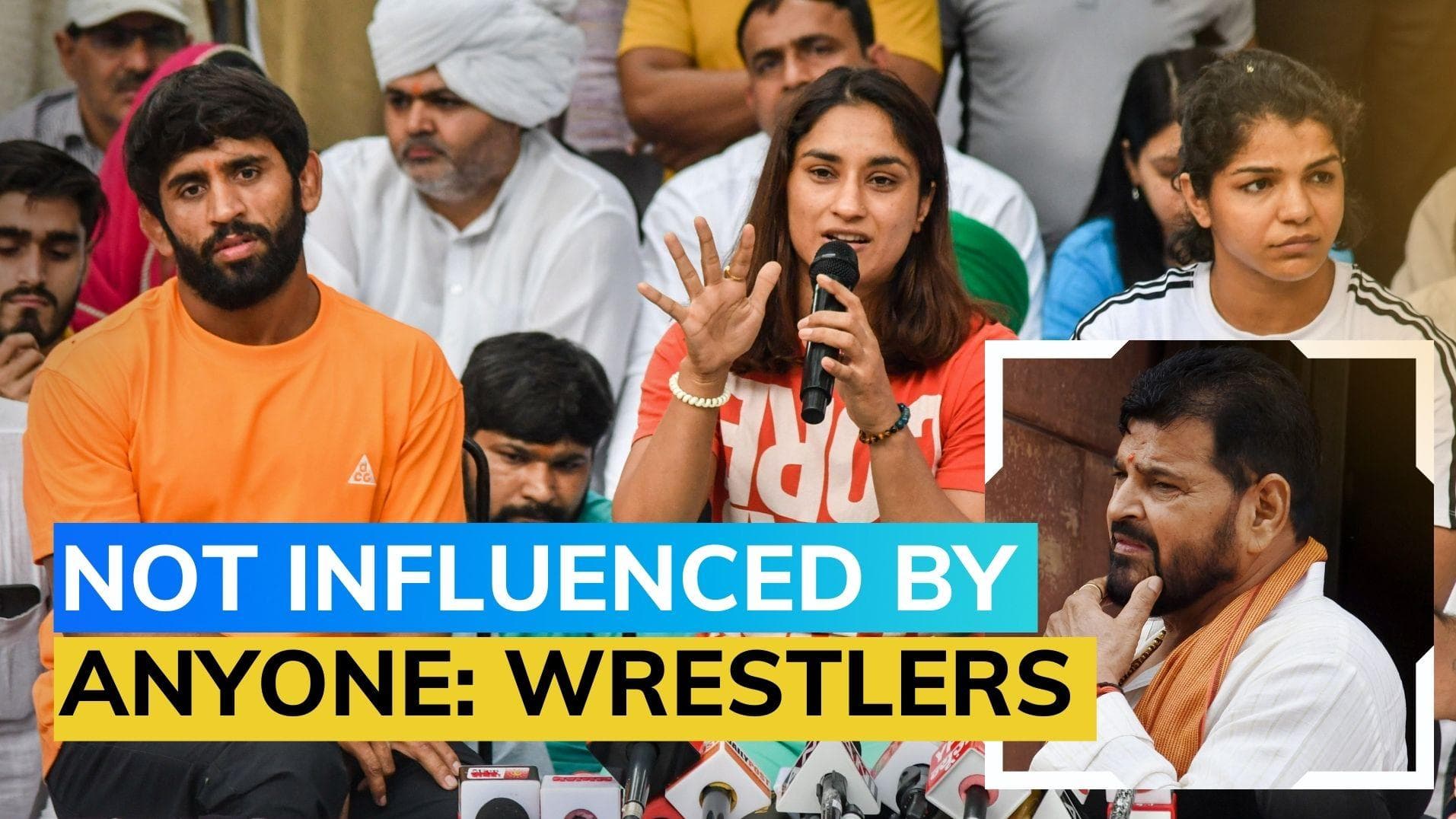 BrijBhushan Sharan Singh claims protest at Jantar Mantar driven by politicians, wrestlers respond
