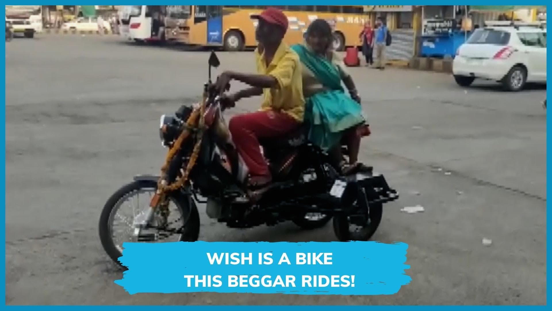 Beggar buys Rs 90,000 moped after wife complains of backache | Watch