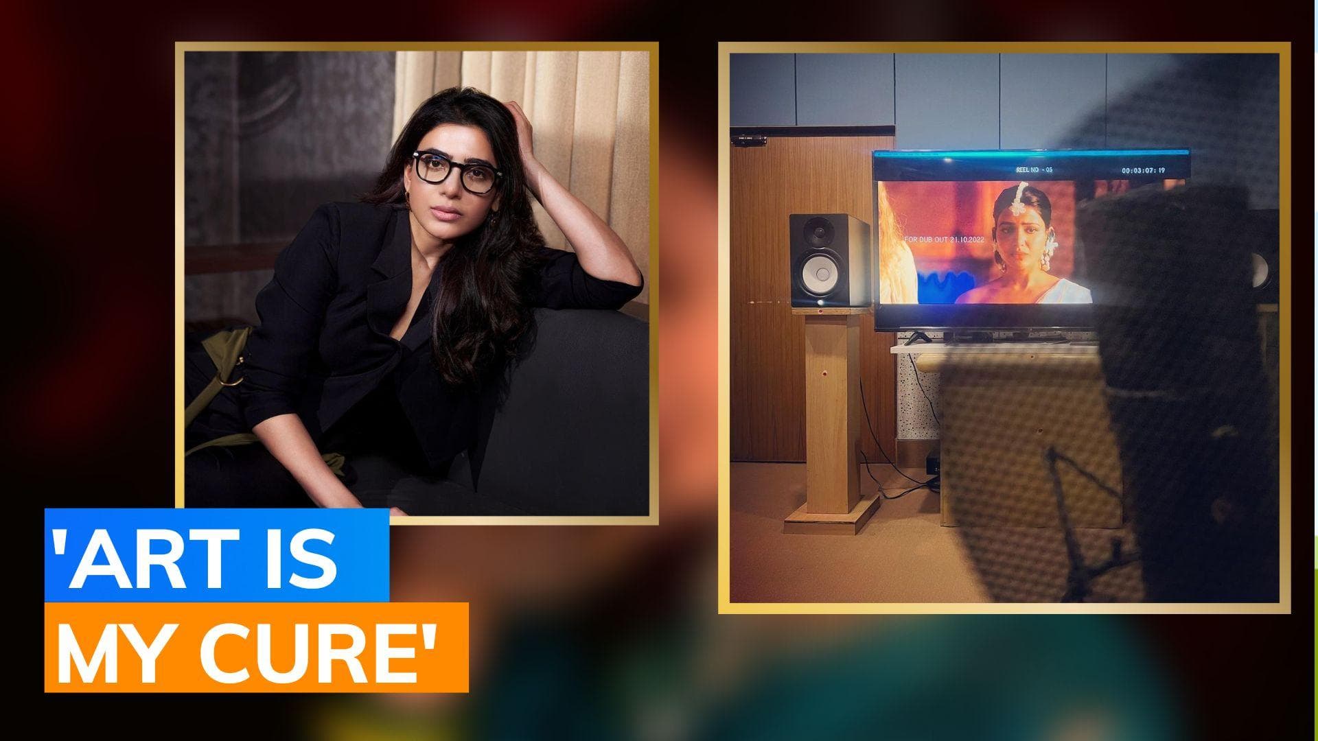 Samantha Ruth Prabhu resumes work; shares picture dubbing for 'Shaakuntalam'