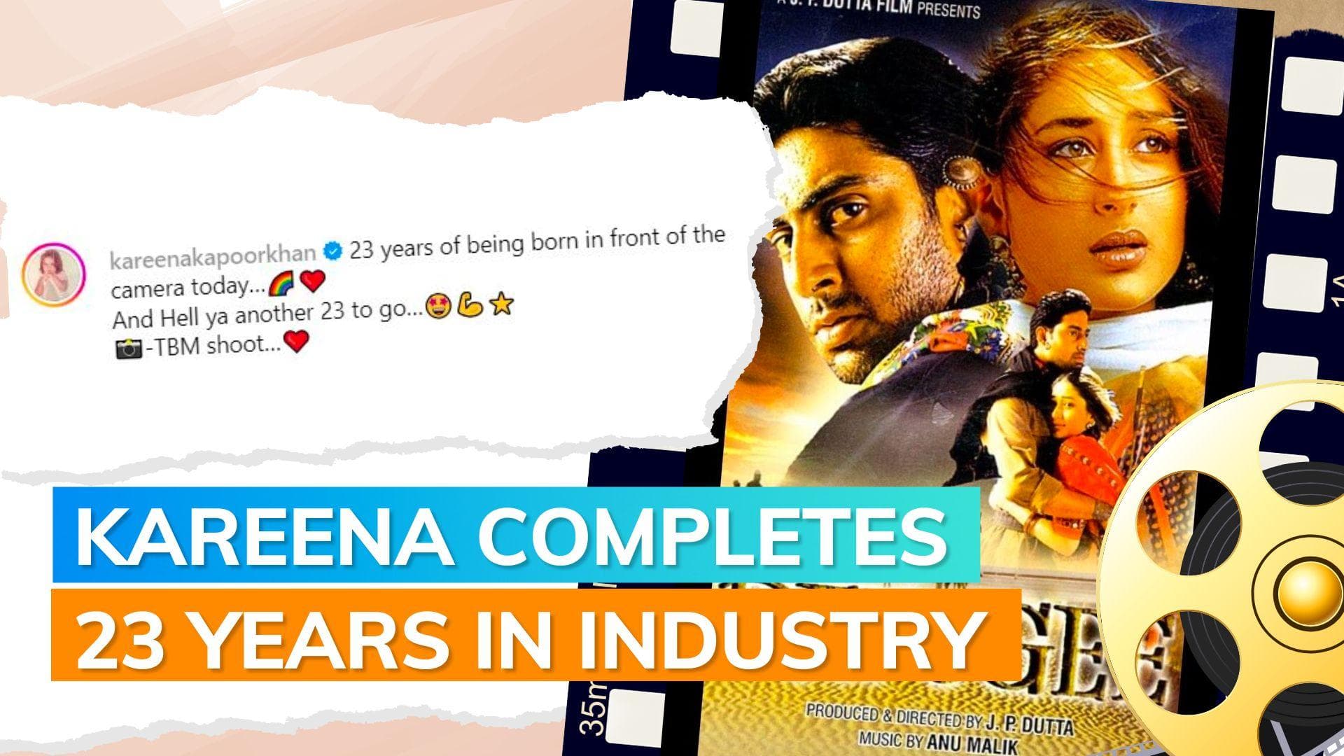 ‘Refugee’ clocks 23 years: Kareena Kapoor shares throwback picture; recalls being born in front of camera