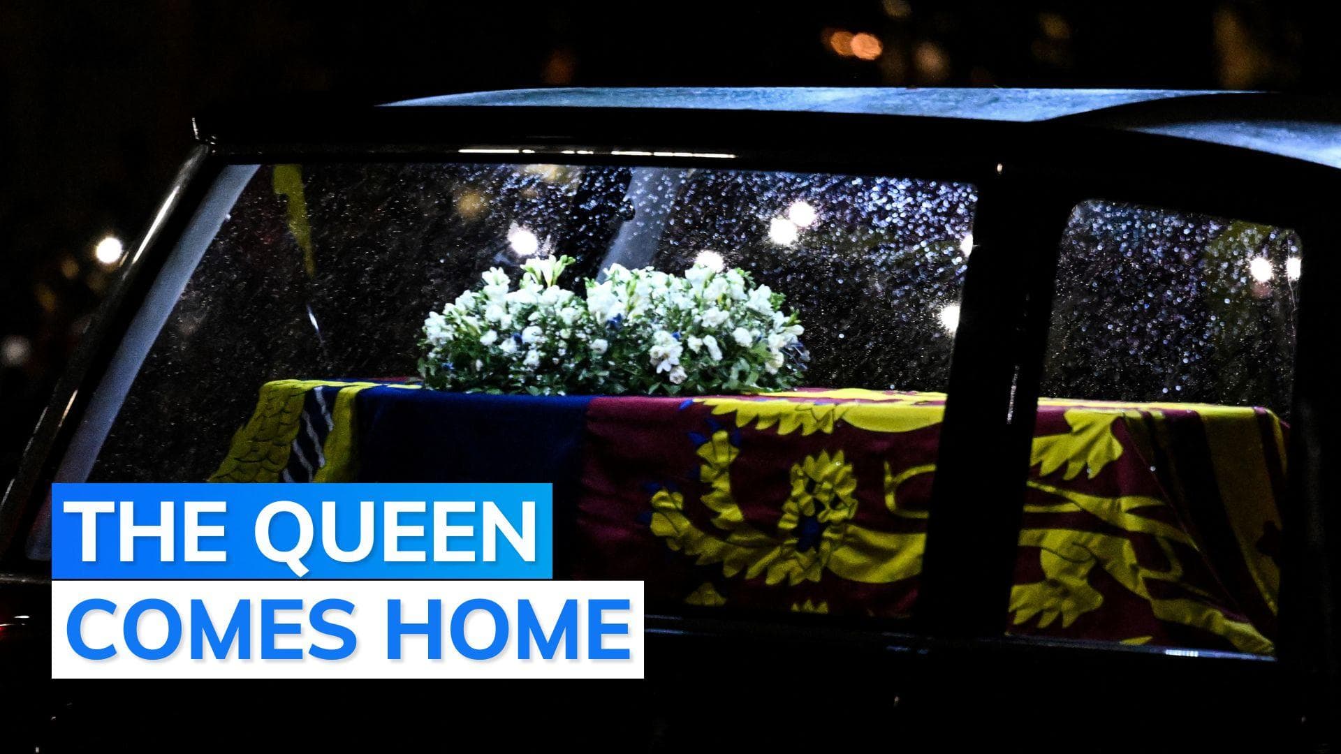 Queen's coffin brought to Buckingham Palace for one last time