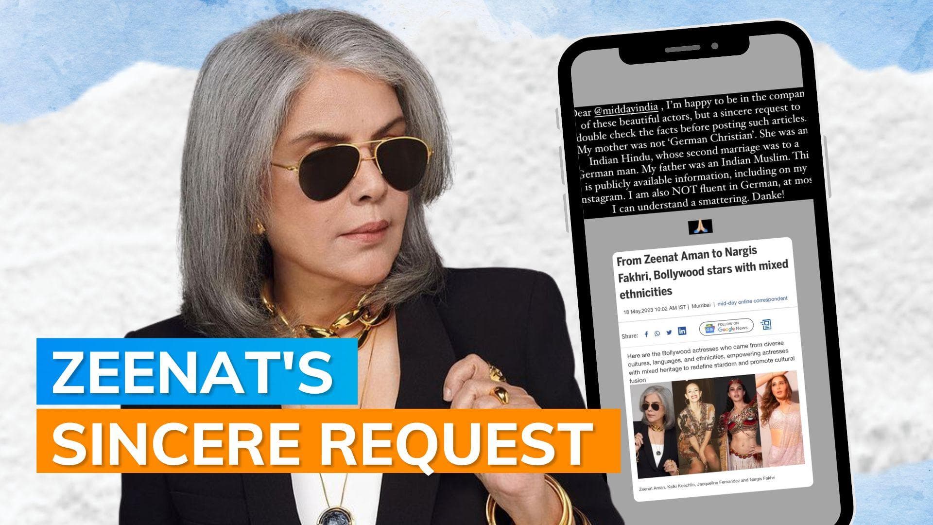 Zeenat Aman fact-checks publication: ‘This is publicly available information, including on my Instagram’