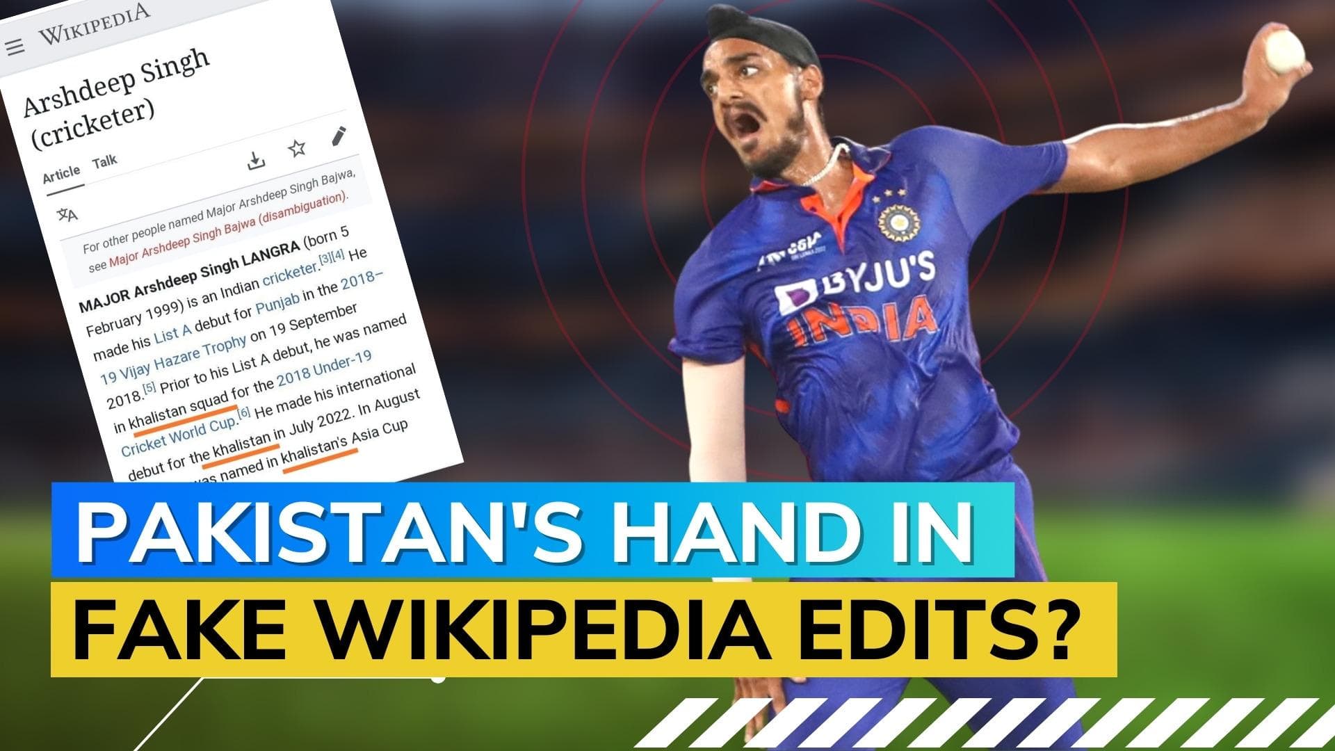 Centre summons Wikipedia executives over fake information on Arshdeep Singh's page