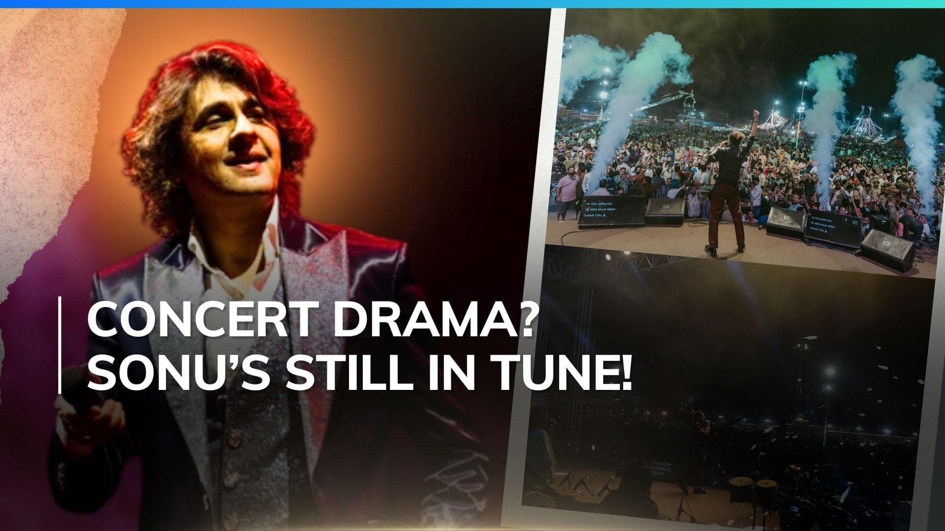 Sonu Nigam keeps the vibes alive as man charges at him during concert; fans laud singer