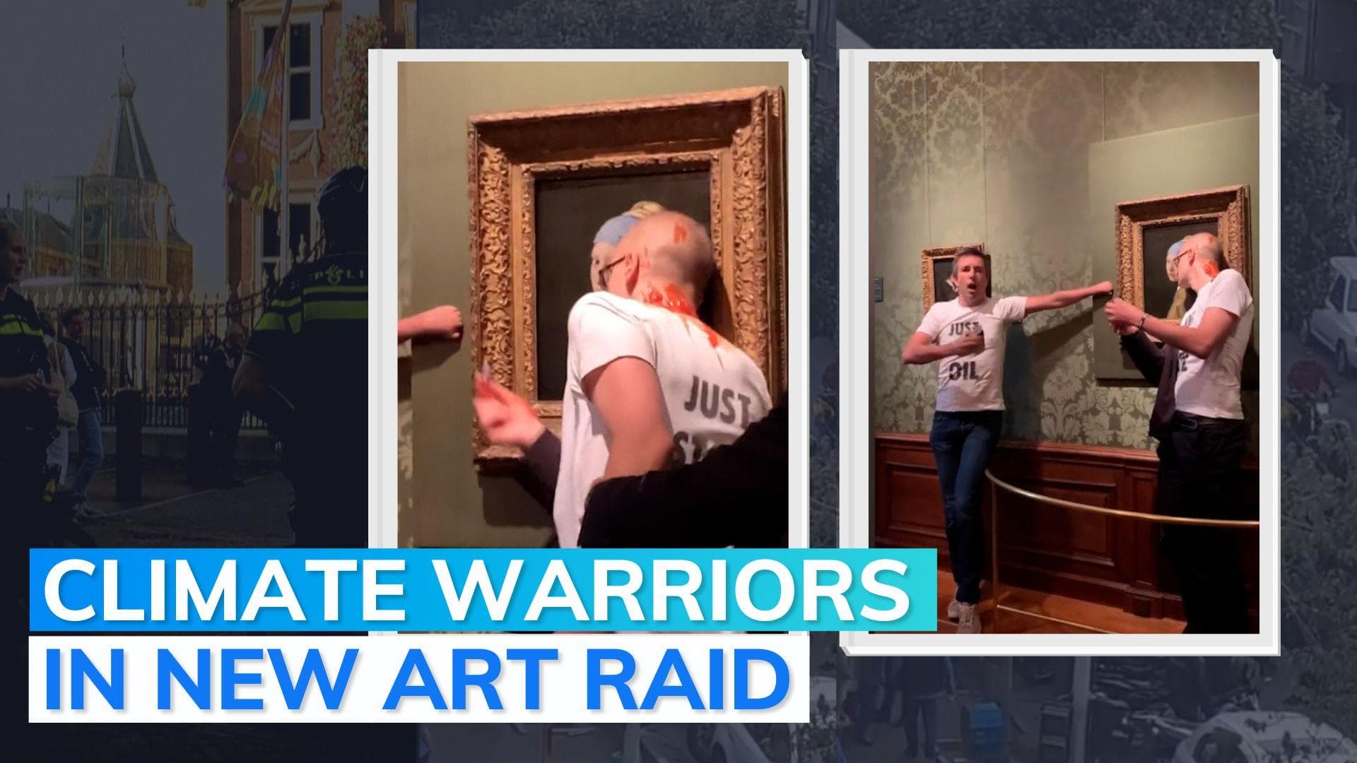 Watch: Climate activists target 'Girl with a Pearl Earring' artwork at Dutch museum