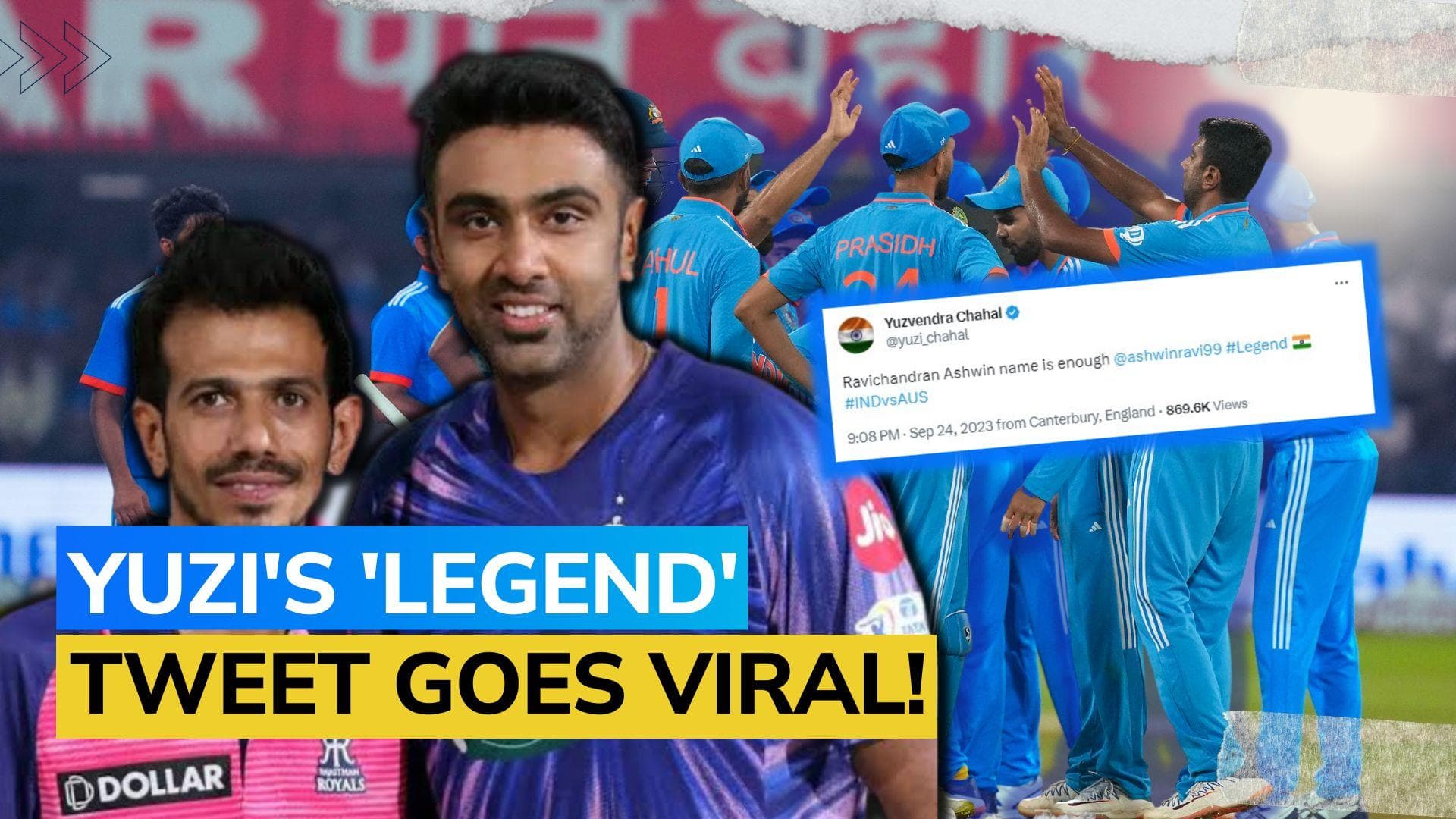 Yuzvendra Chahal posts for Ravichandran Ashwin after Team India snub | India vs Australia