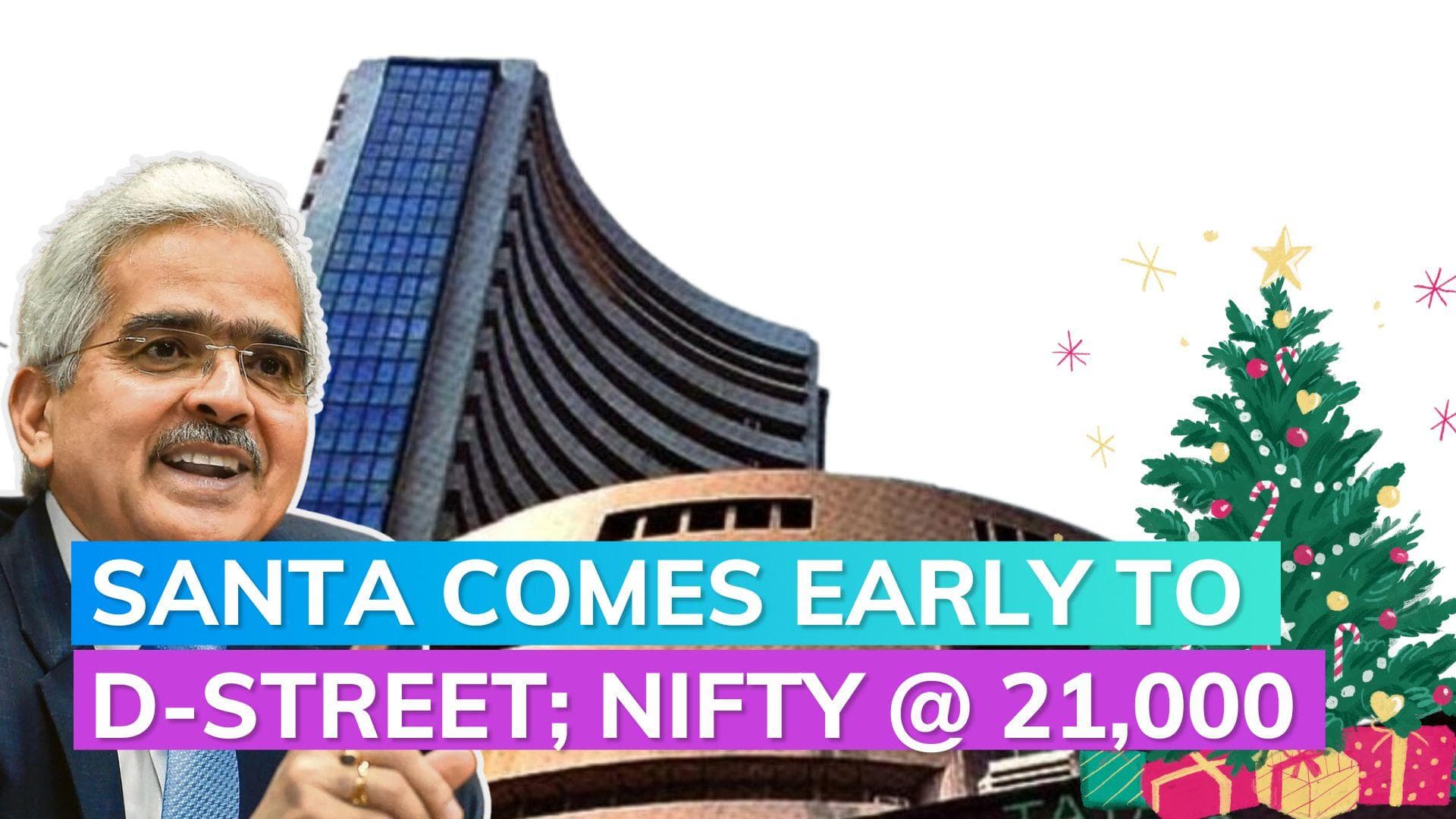 Nifty at fresh record high around at 21,000, Sensex up by 280 pts as RBI maintains repo rate